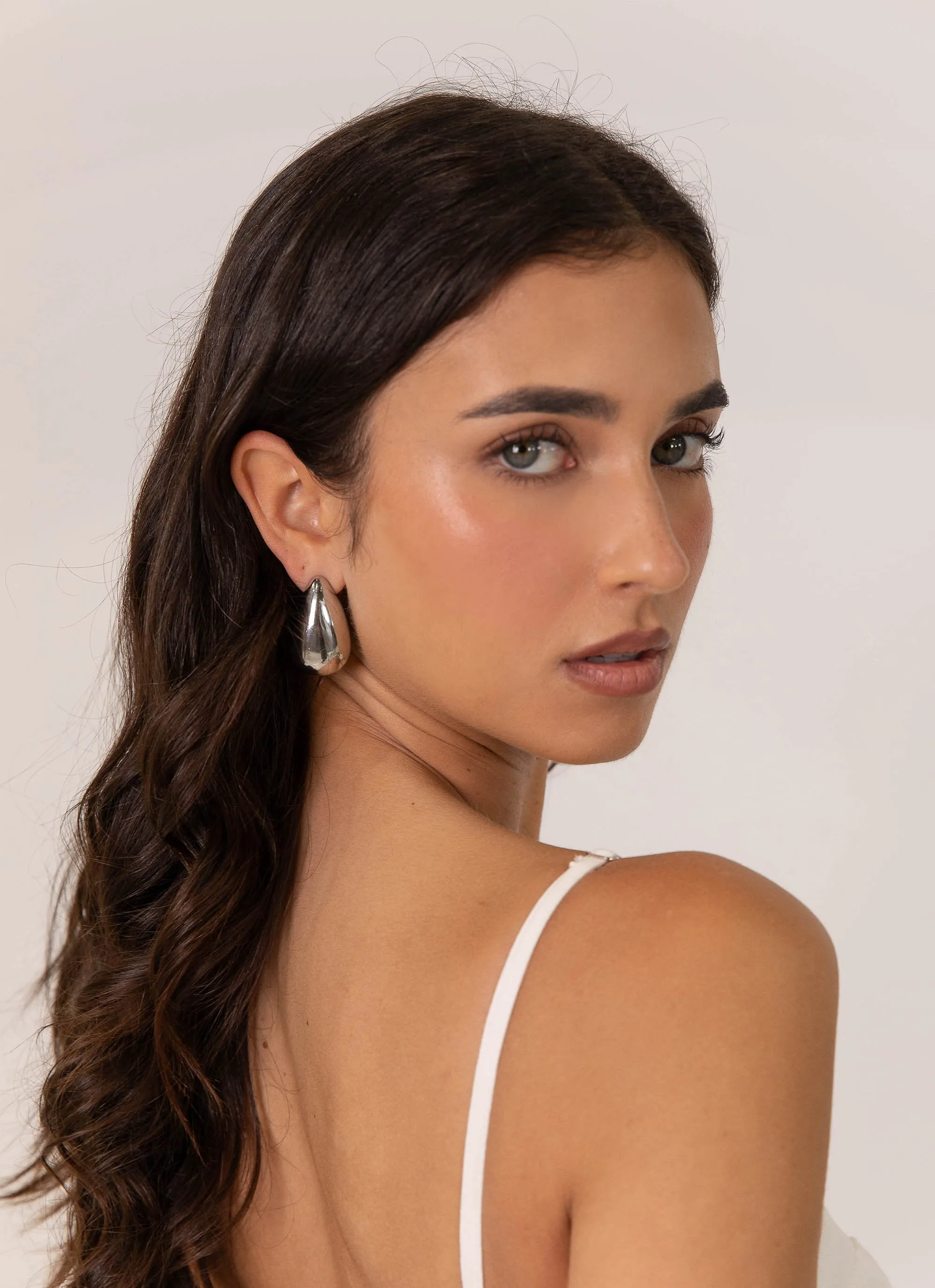 Locked In Stud Earring - Silver sold by Peppermayo product image thumbnail 4