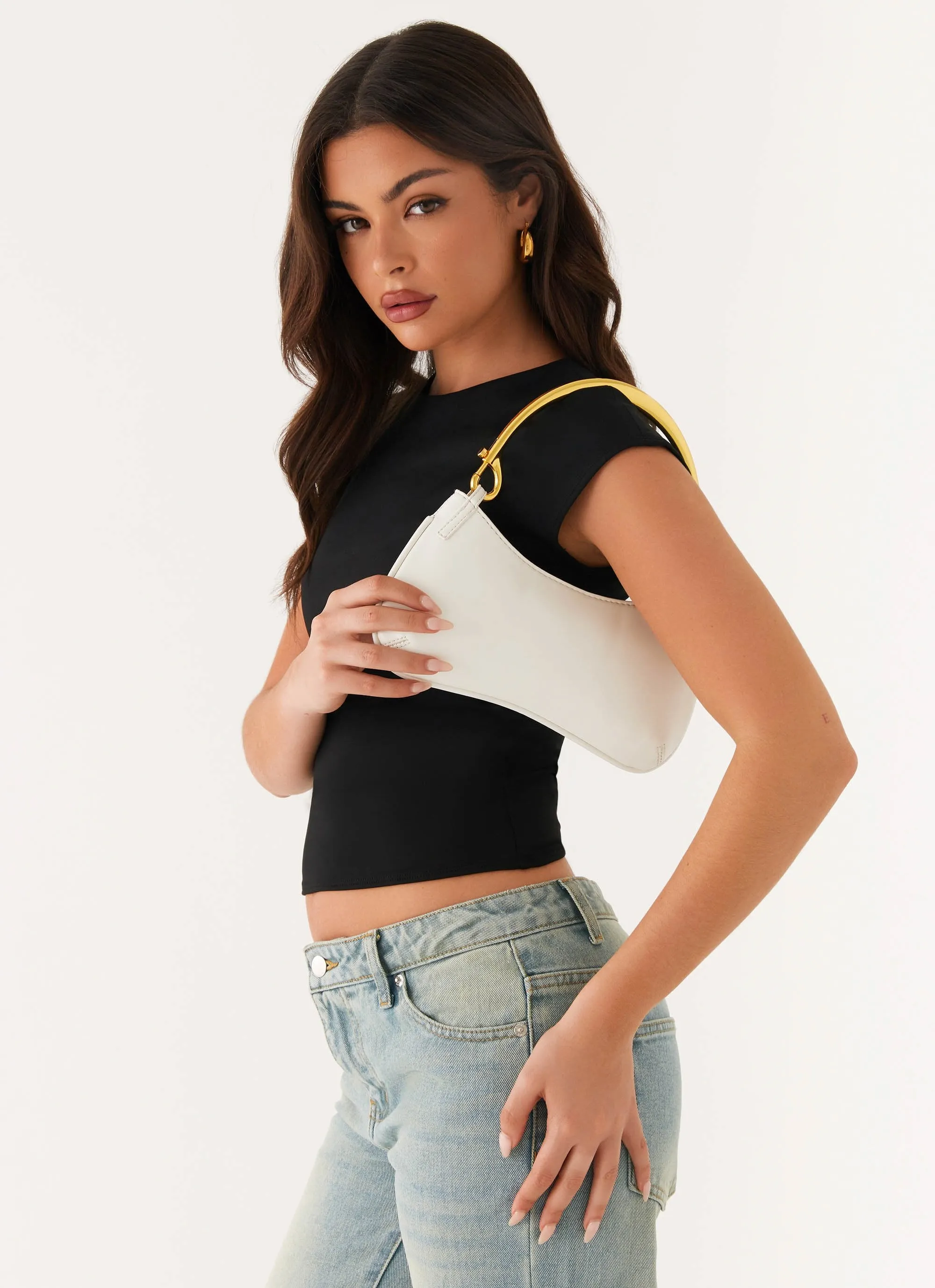 Kirsty Shoulder Bag - White sold by Peppermayo
