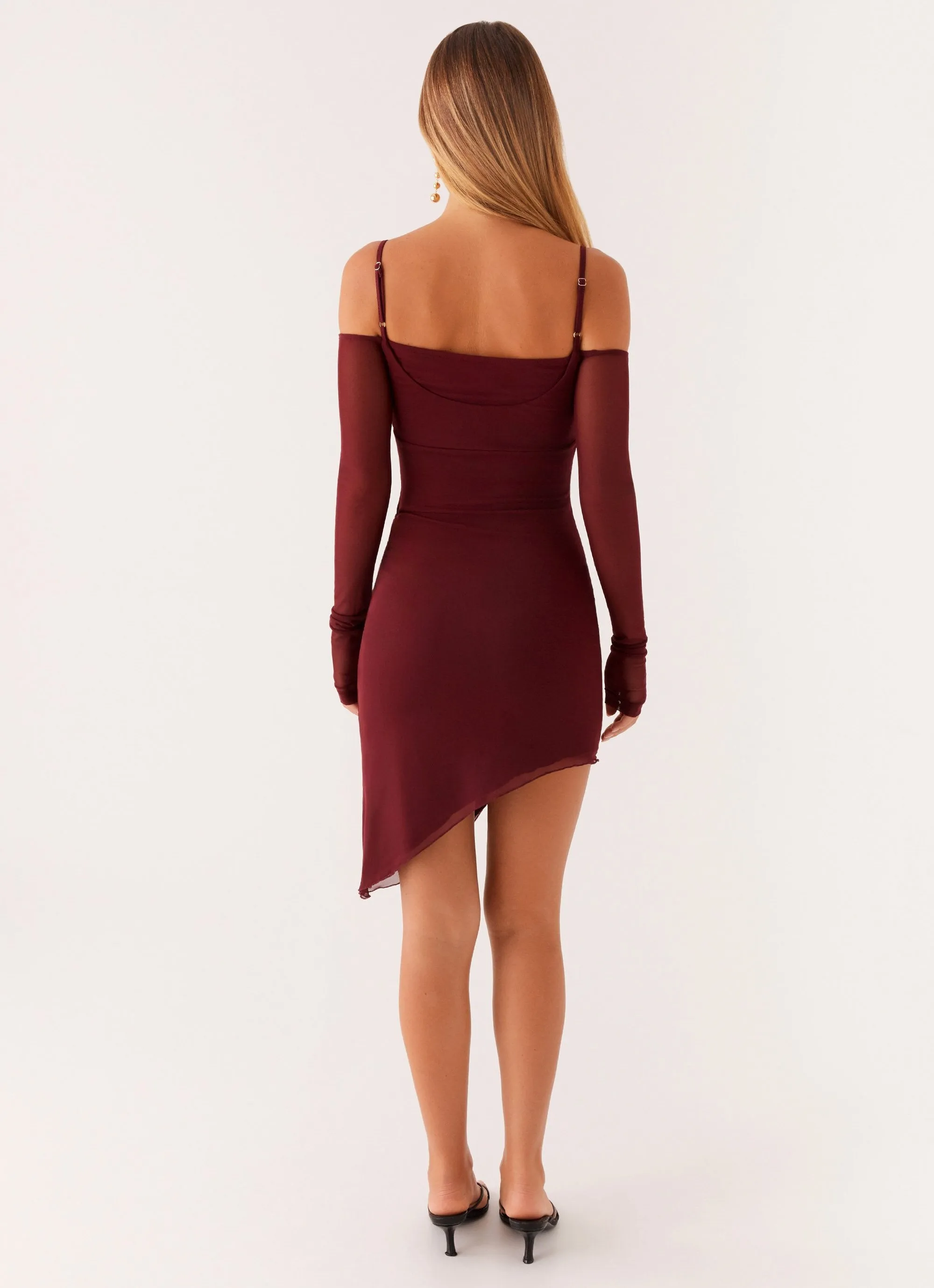 Sascha Mini Dress - Maroon sold by Peppermayo product image thumbnail 4