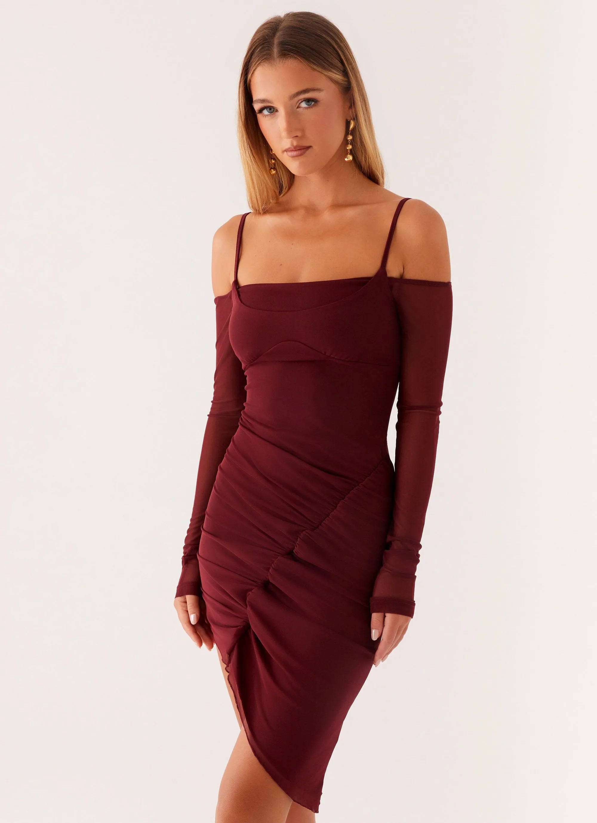 Sascha Mini Dress - Maroon sold by Peppermayo product image thumbnail 5