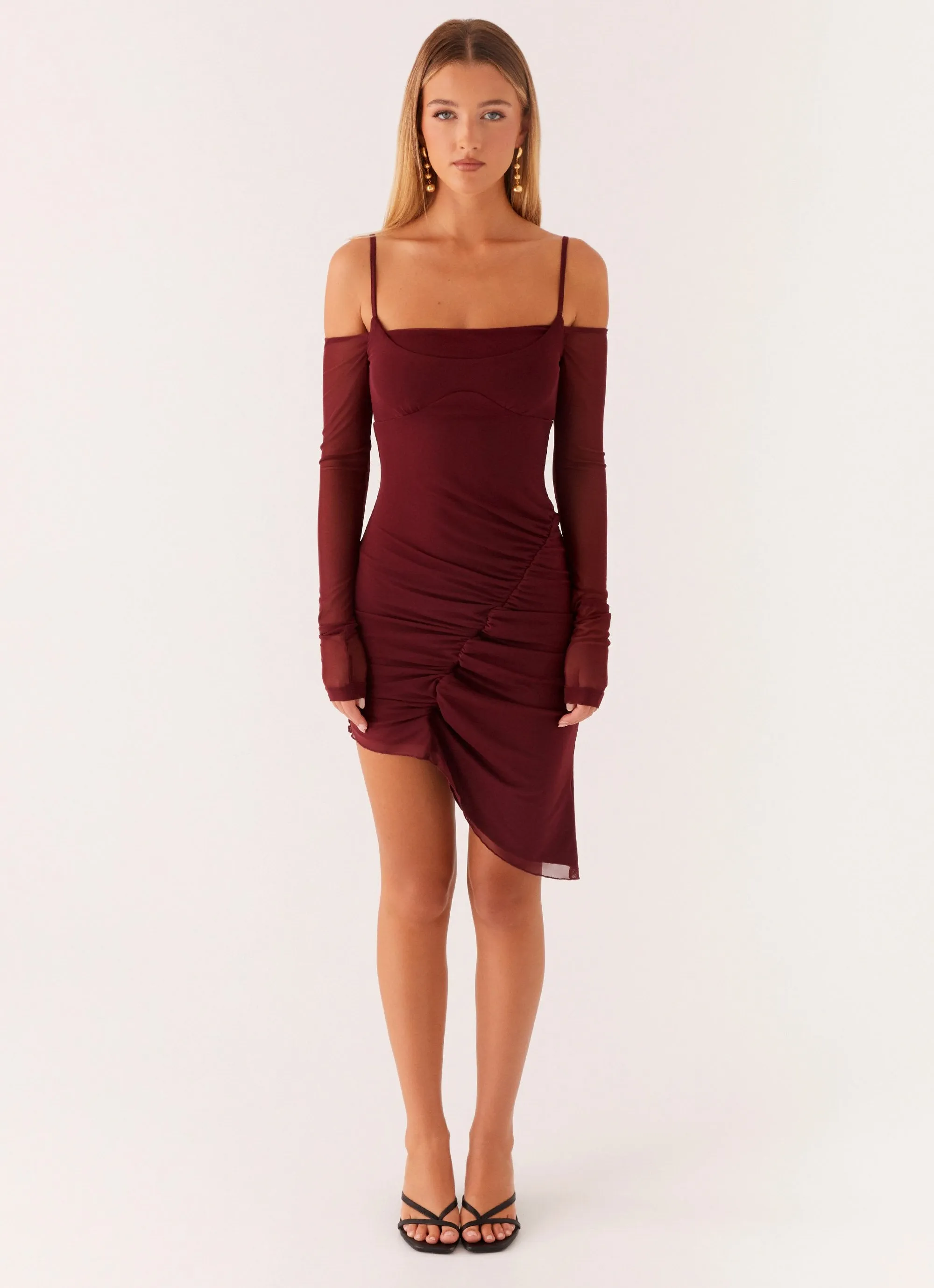 Sascha Mini Dress - Maroon sold by Peppermayo product image thumbnail 2