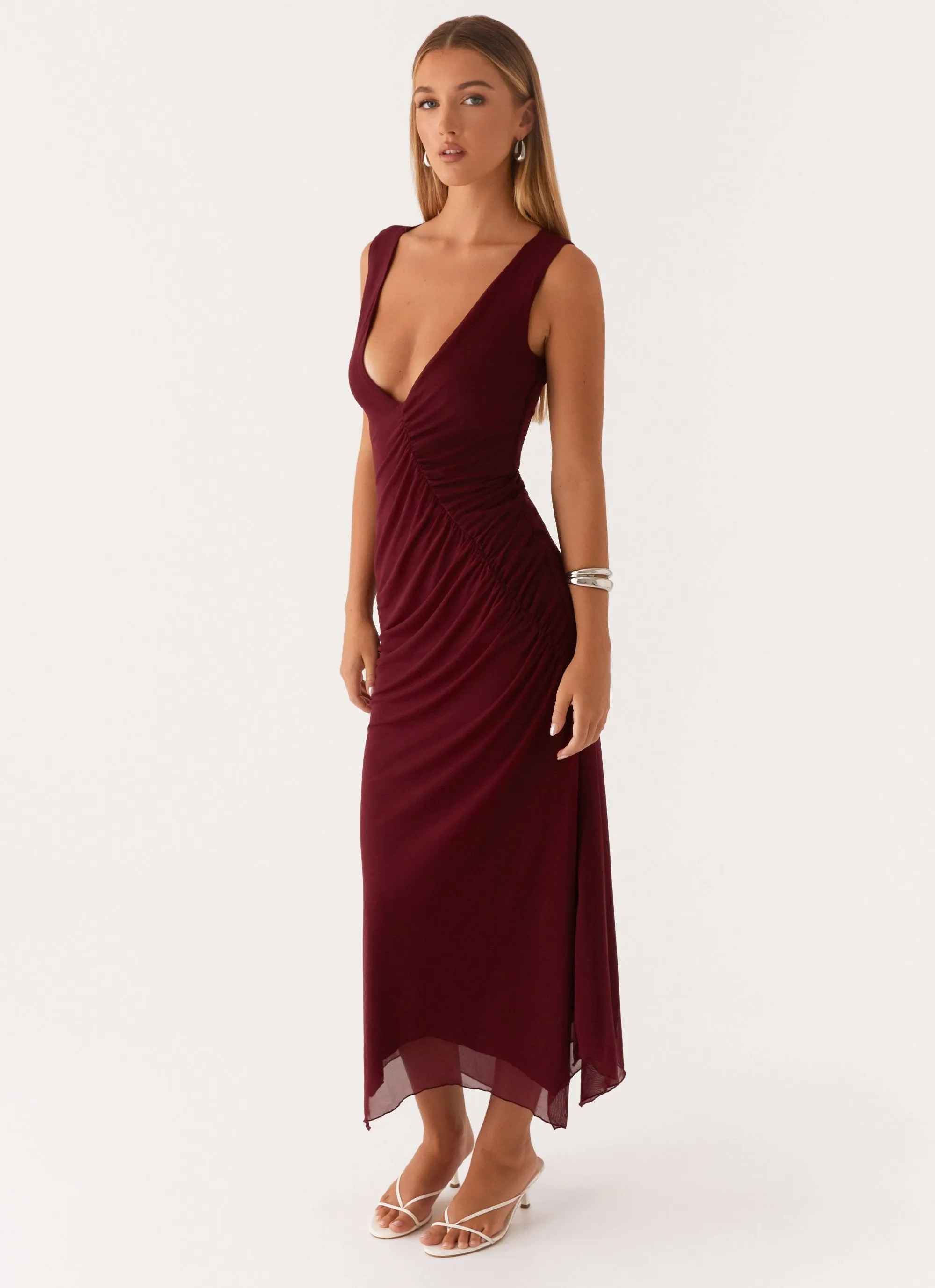 Murphy Maxi Dress - Deep Maroon sold by Peppermayo product image thumbnail 3