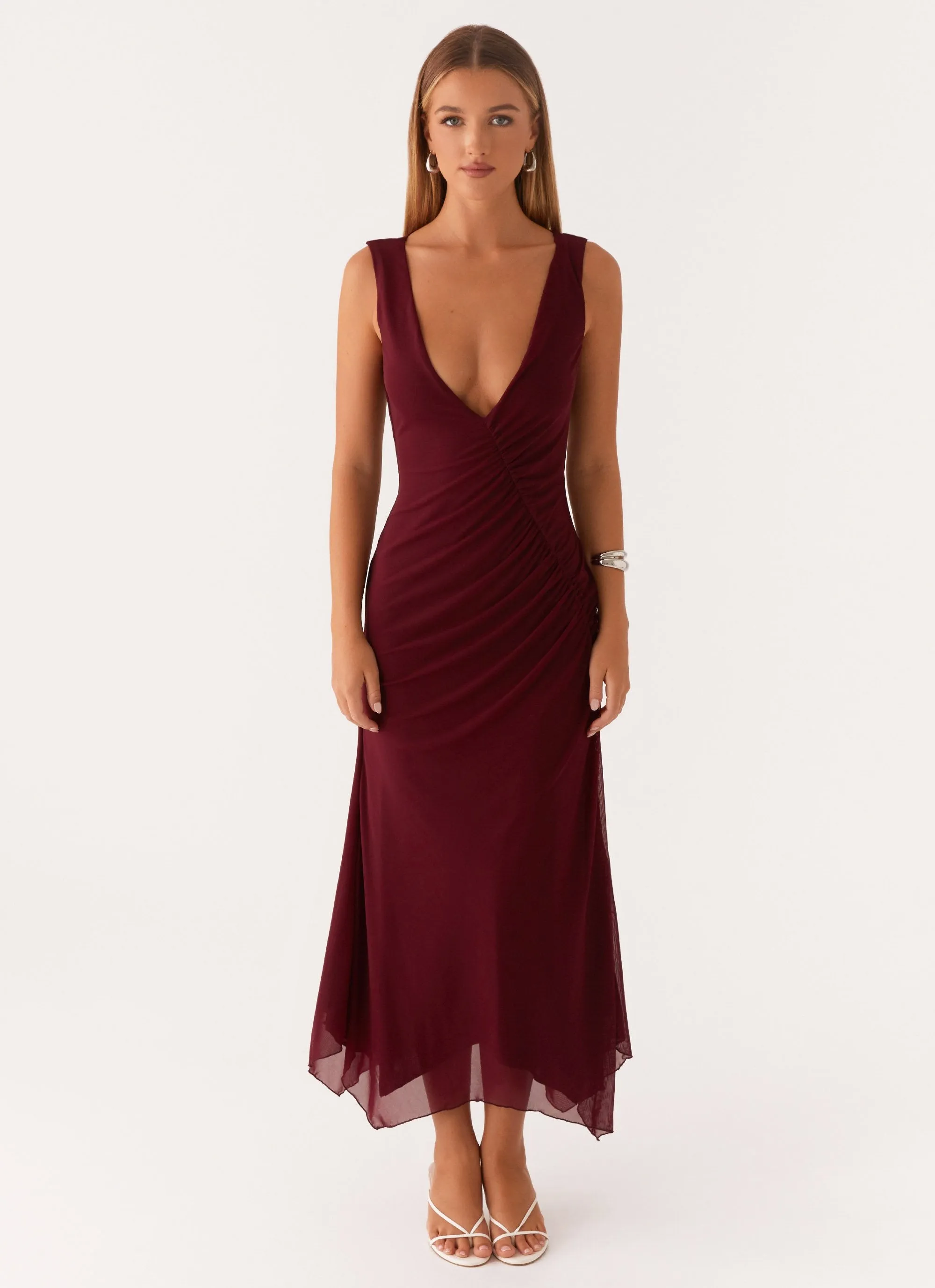 Murphy Maxi Dress - Deep Maroon sold by Peppermayo product image thumbnail 2