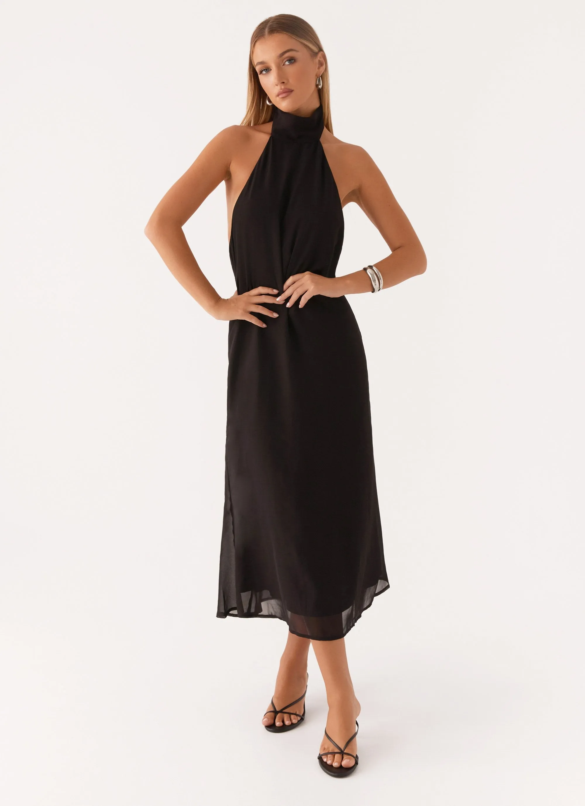Emmalyn Midi Dress - Black sold by Peppermayo