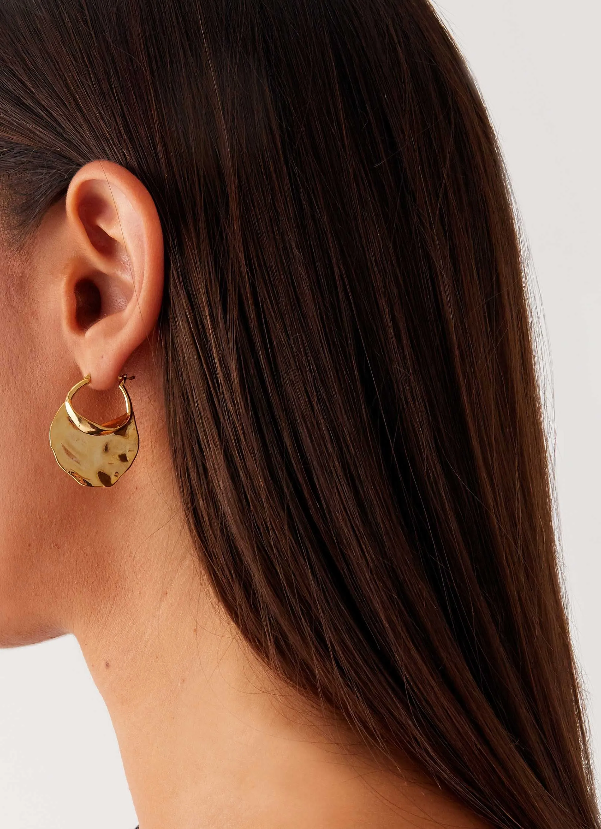 Elated Hoop Earrings - Gold sold by Peppermayo product image thumbnail 2