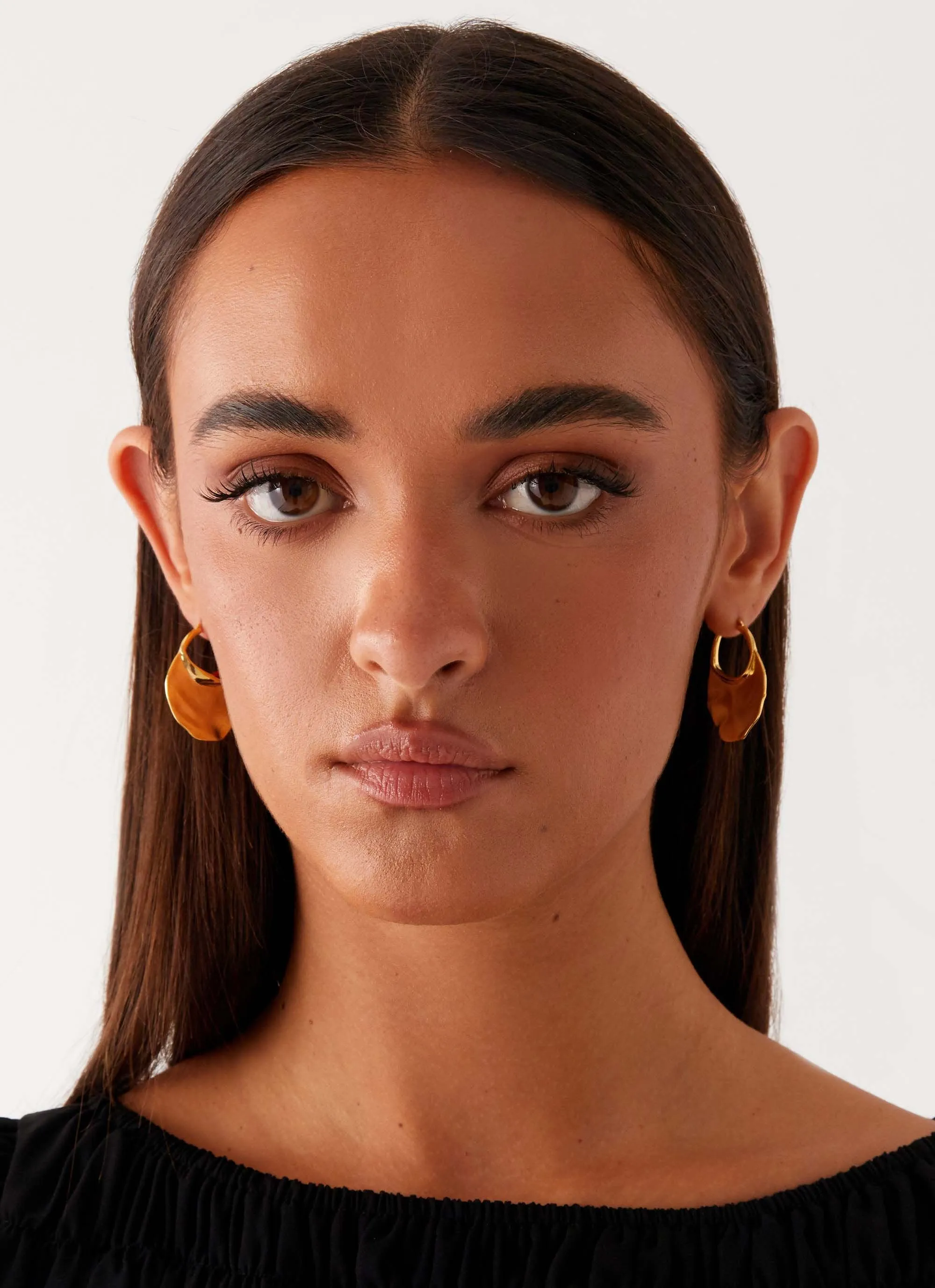 Elated Hoop Earrings - Gold sold by Peppermayo product image thumbnail 3