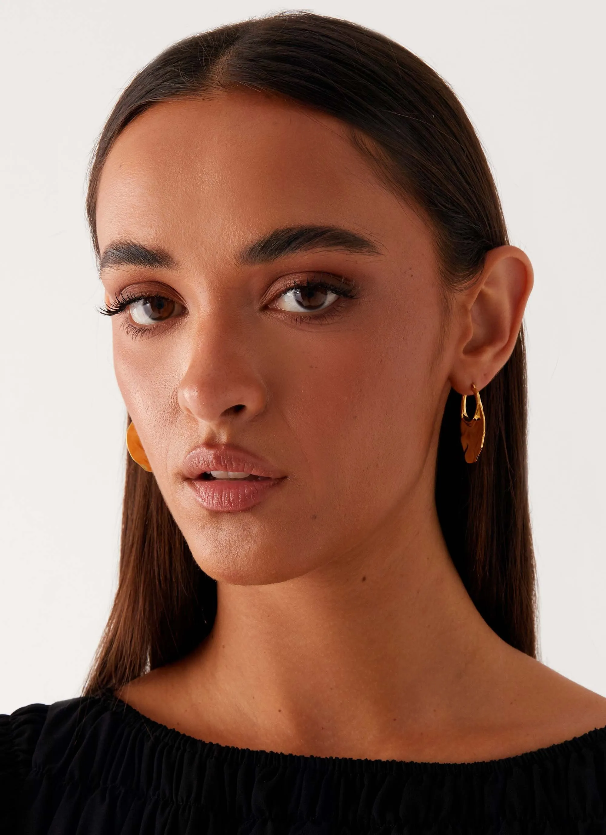 Elated Hoop Earrings - Gold sold by Peppermayo product image thumbnail 4