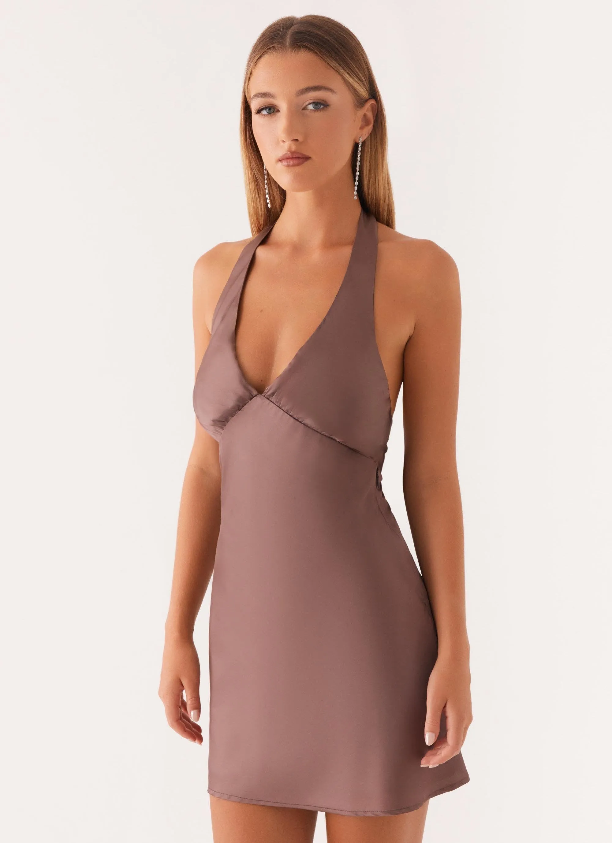 Heavy Hearted Mini Dress - Steel sold by Peppermayo