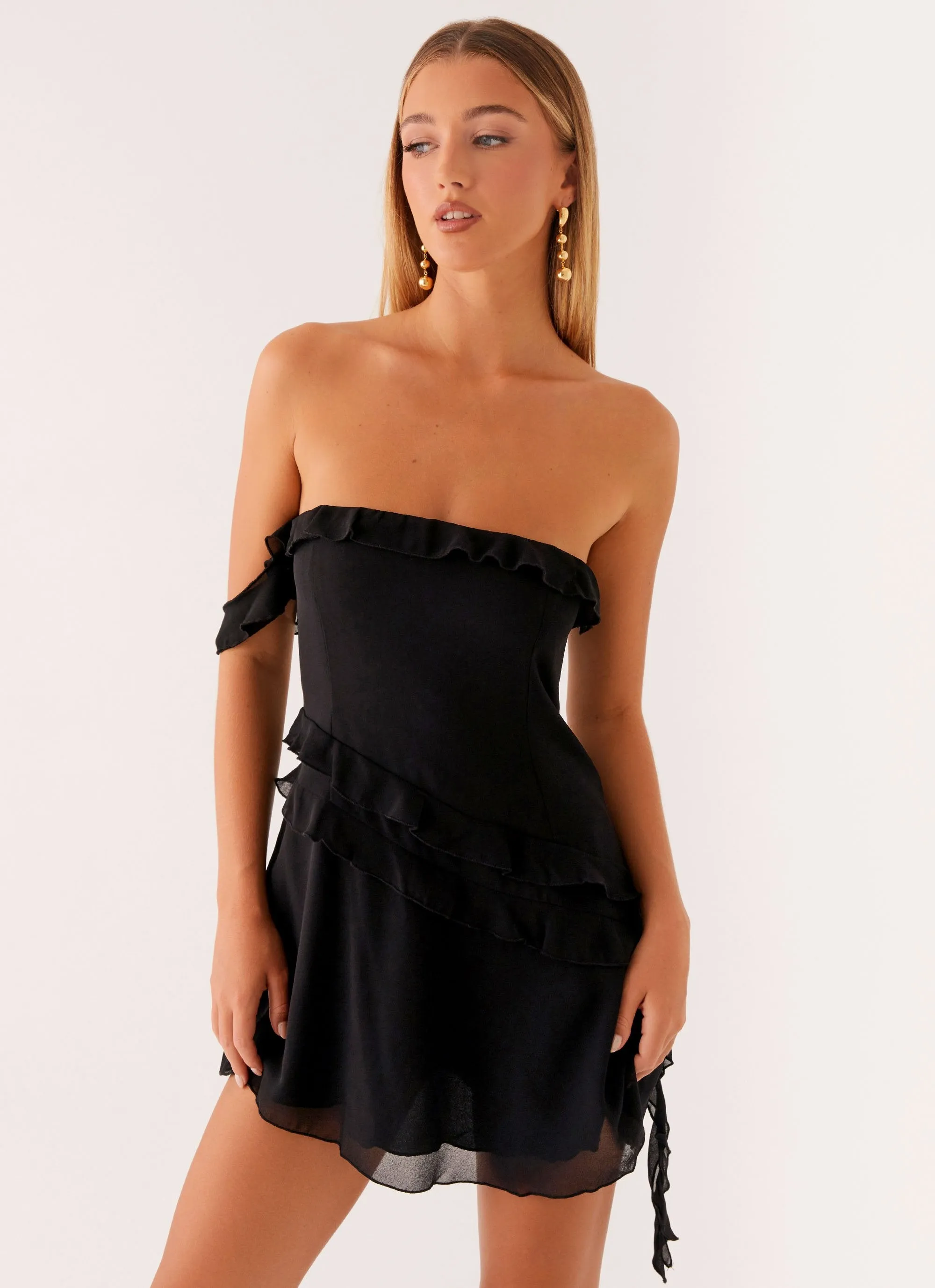 Brodie Mini Dress - Black sold by Peppermayo