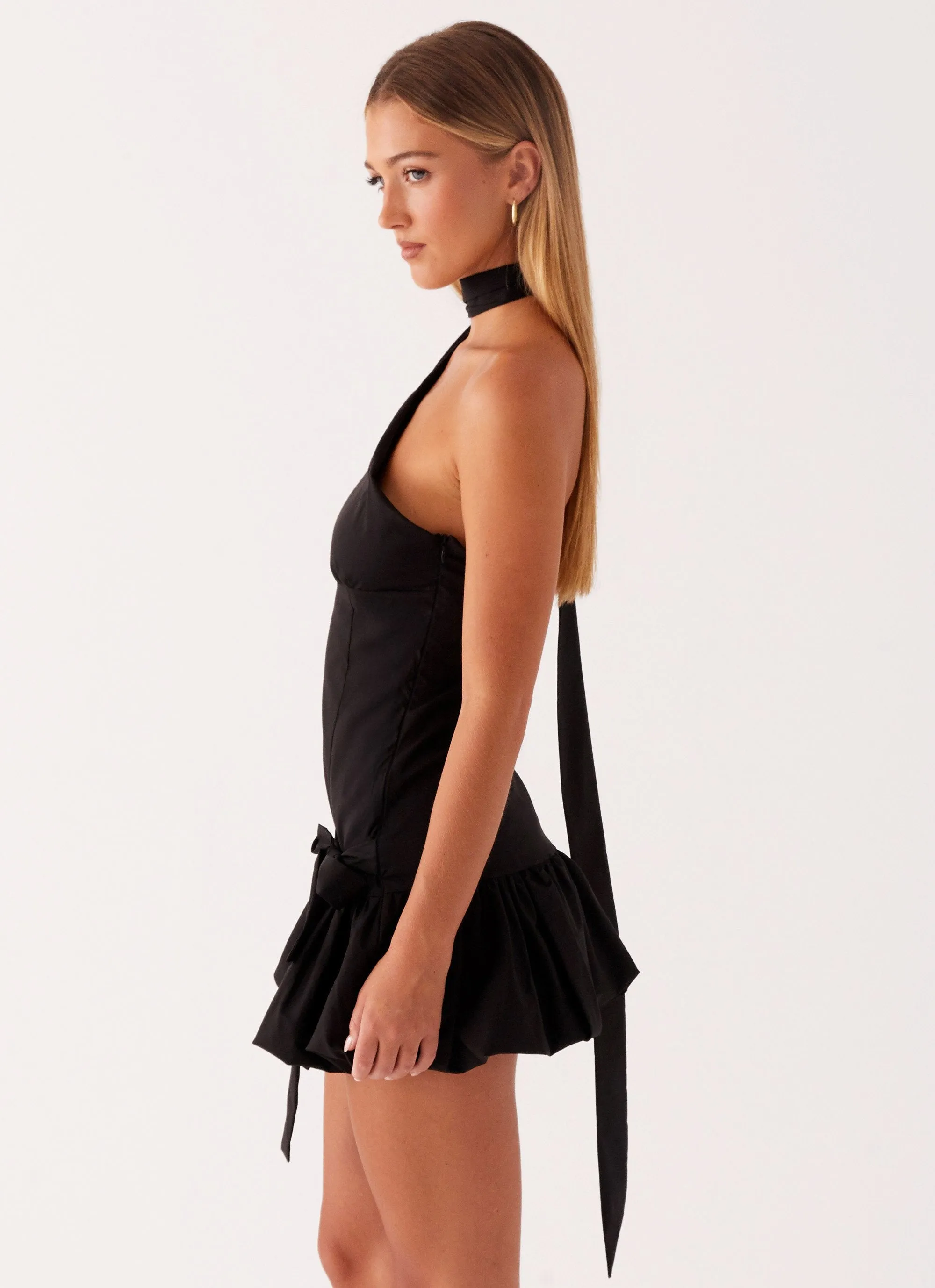 Belina Scarf Mini Dress - Black sold by Peppermayo product image thumbnail 3