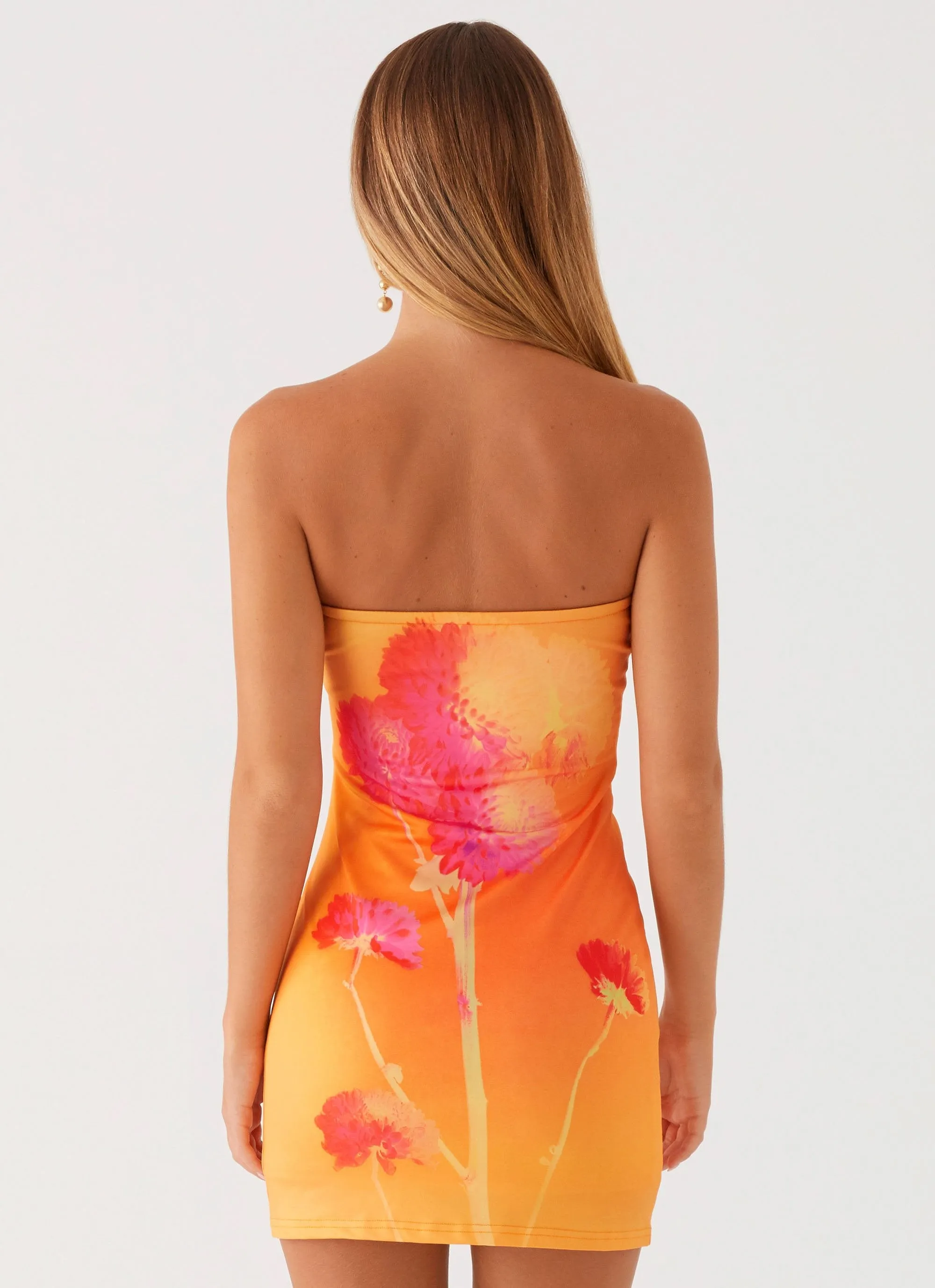 Caroline Mini Dress - Orange Floral sold by Peppermayo product image thumbnail 5