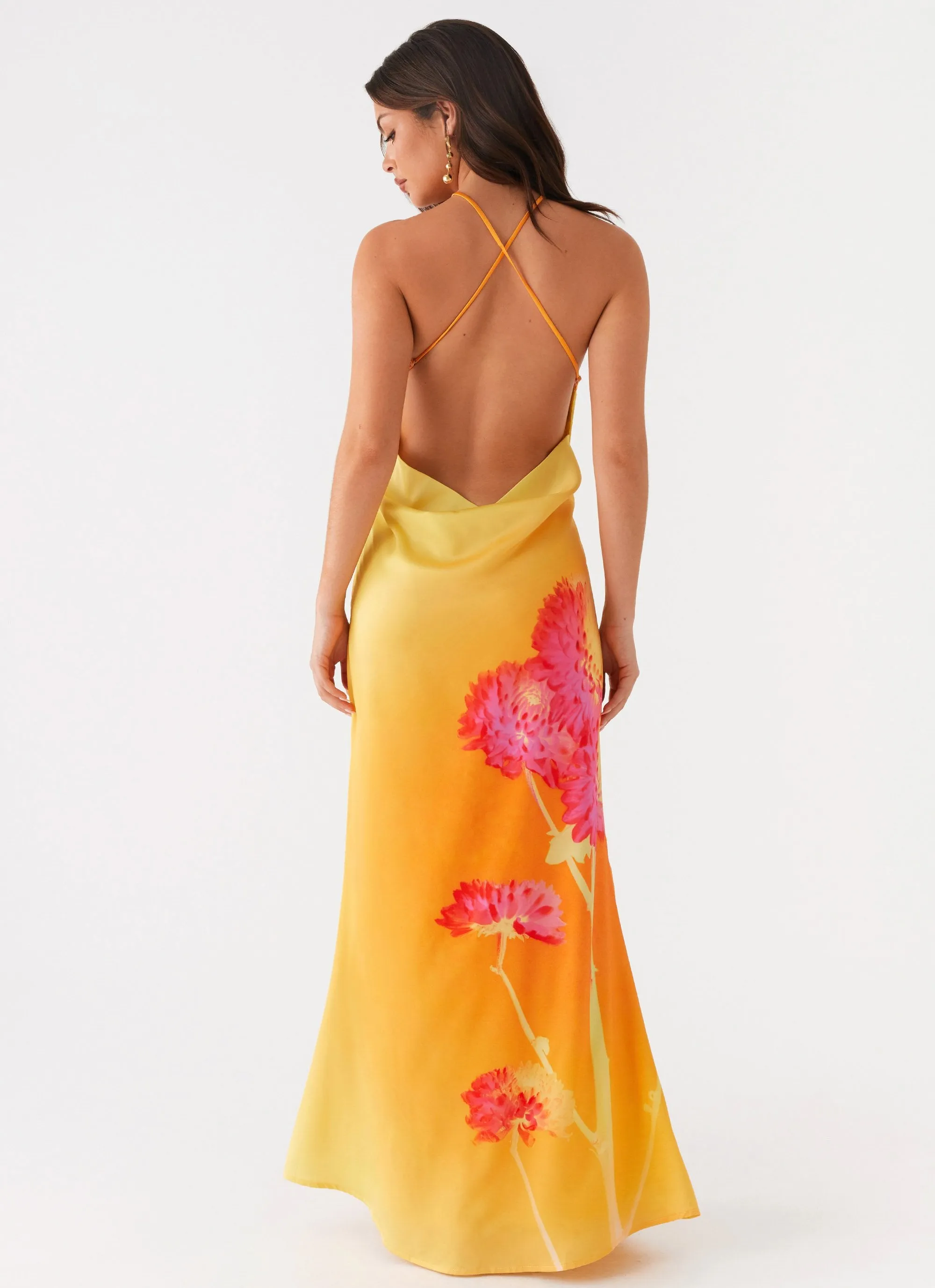 Chloe Maxi Dress - Orange Floral sold by Peppermayo product image thumbnail 5