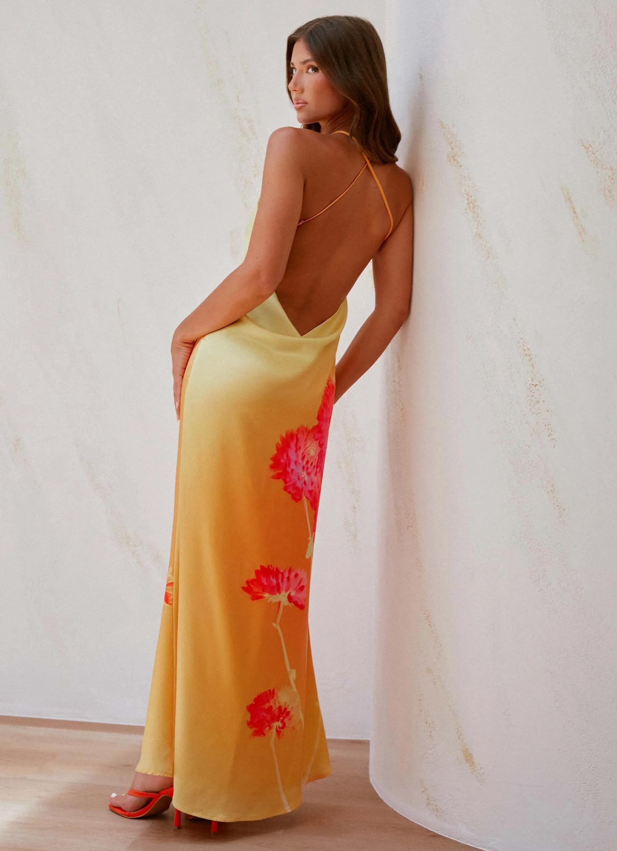 Chloe Maxi Dress - Orange Floral sold by Peppermayo product image thumbnail 2