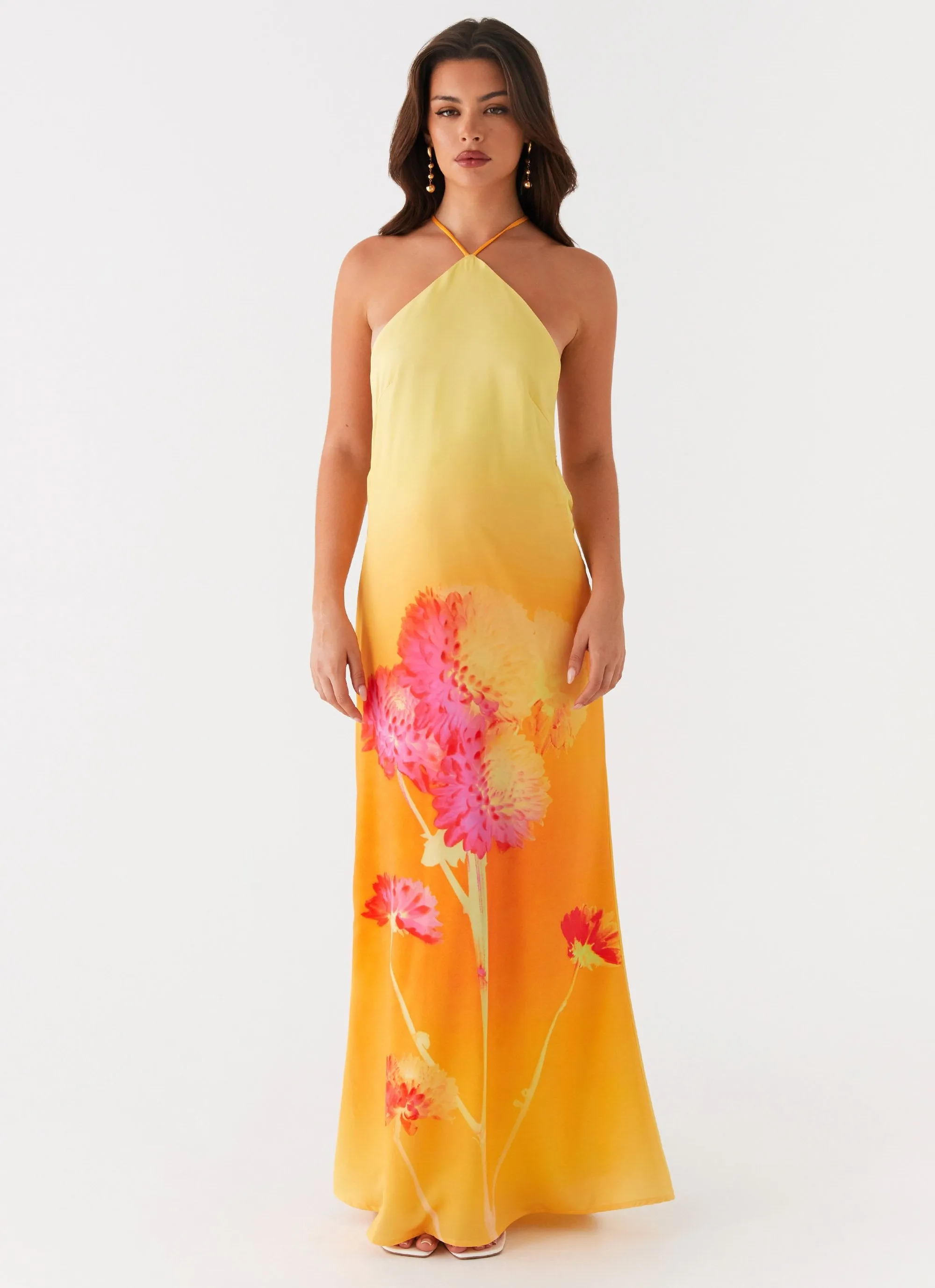 Chloe Maxi Dress - Orange Floral sold by Peppermayo product image thumbnail 3