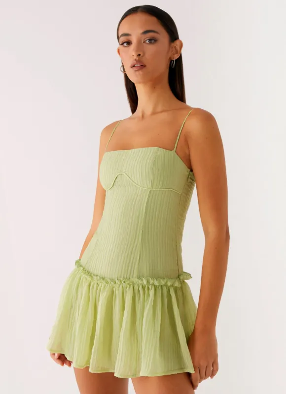 Bambini Mini Dress - Green sold by Peppermayo