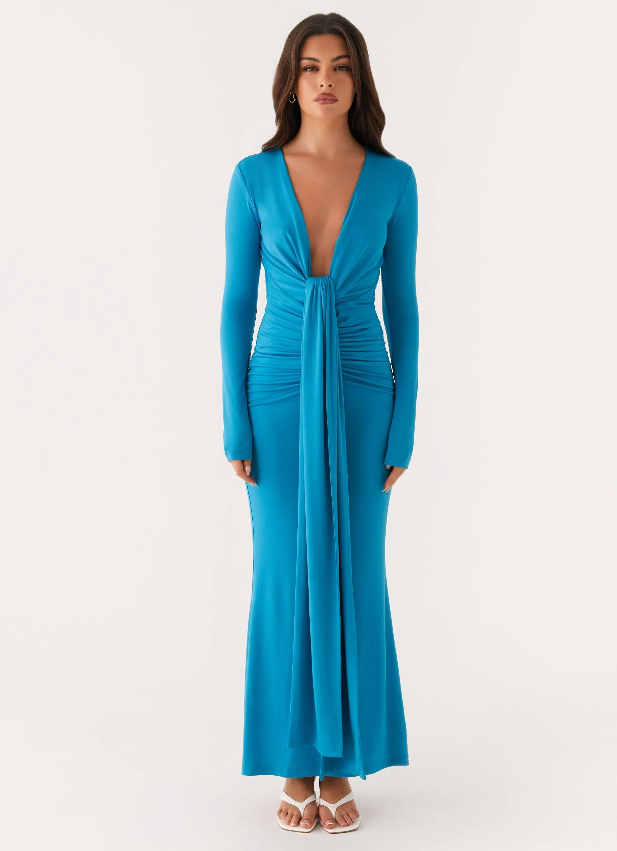 Miesha Long Sleeve Maxi Dress - Blue sold by Peppermayo product image thumbnail 2