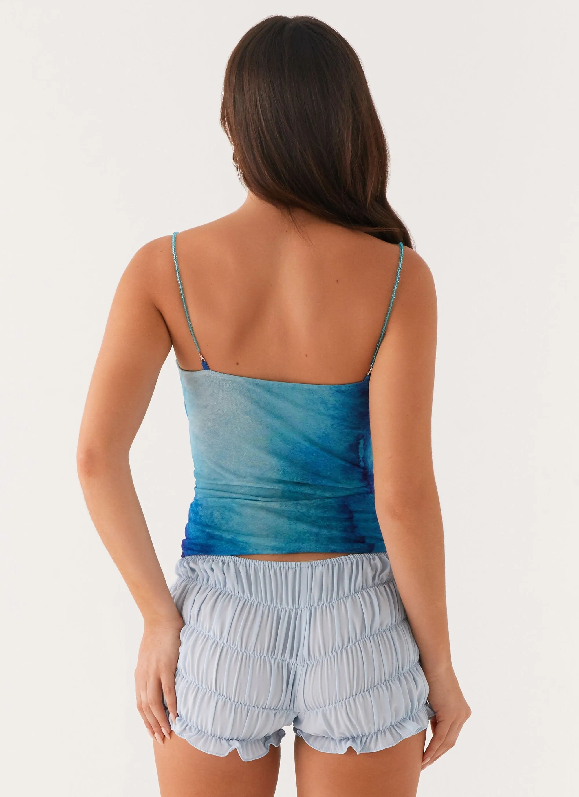 Future Cut Out Top - Blue Tie Dye sold by Peppermayo product image thumbnail 4