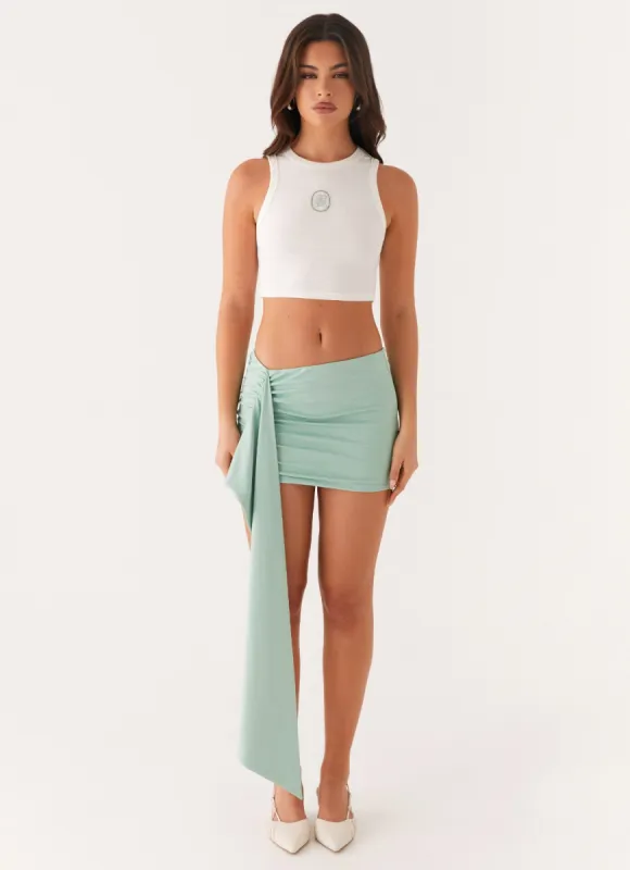 Adalyn Mini Skirt - Mint sold by Peppermayo