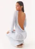 Flirty Knitted Maxi Dress - Blue sold by Peppermayo