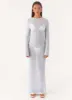 Flirty Knitted Maxi Dress - Blue sold by Peppermayo