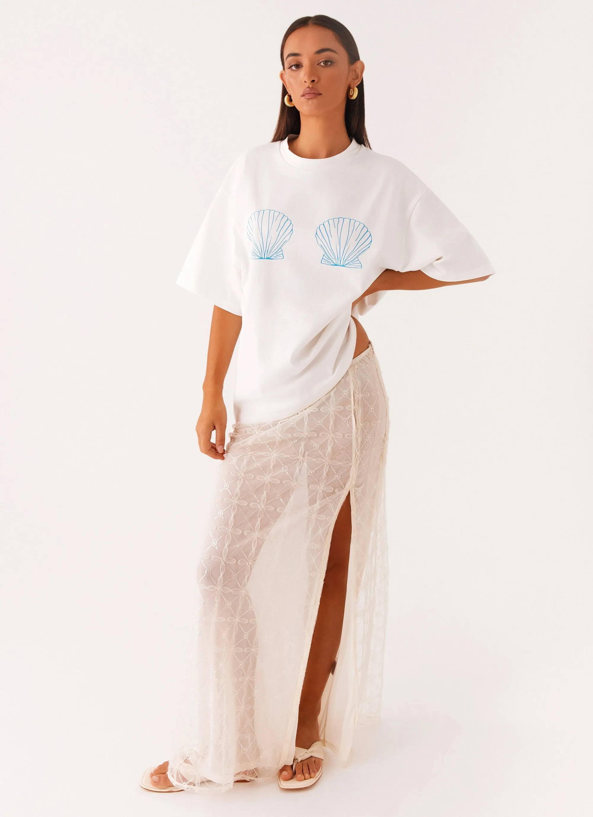 Born To Have Fun Oversized Graphic Tee - Blue Shell sold by Peppermayo