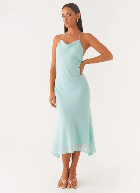 Deep Dive Midi Dress - Pale Blue sold by Peppermayo