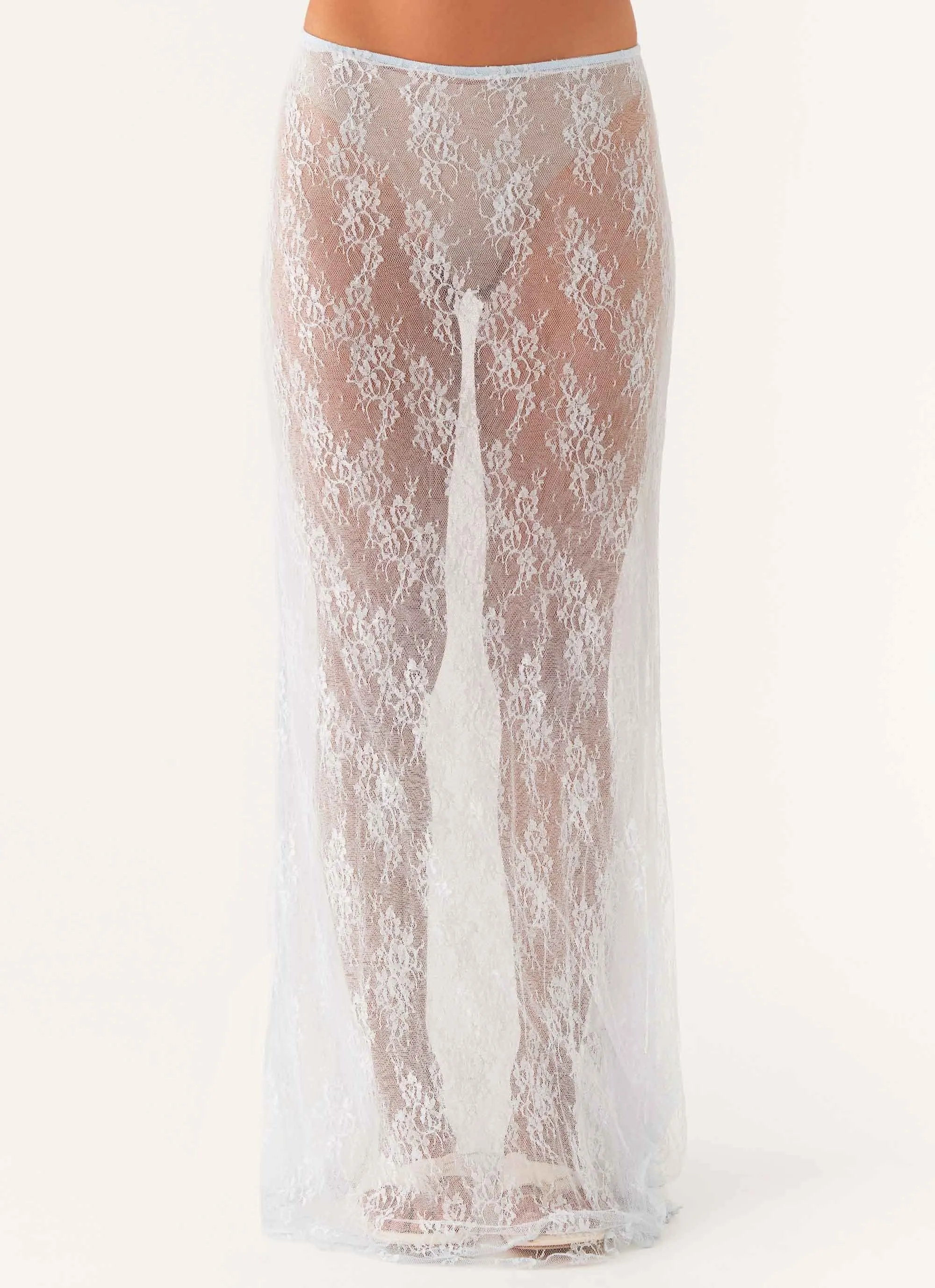 Caden Lace Maxi Skirt - Blue sold by Peppermayo product image thumbnail 4