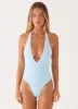 Delia One Piece Swimsuit - Blue sold by Peppermayo