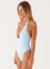 Delia One Piece Swimsuit - Blue sold by Peppermayo