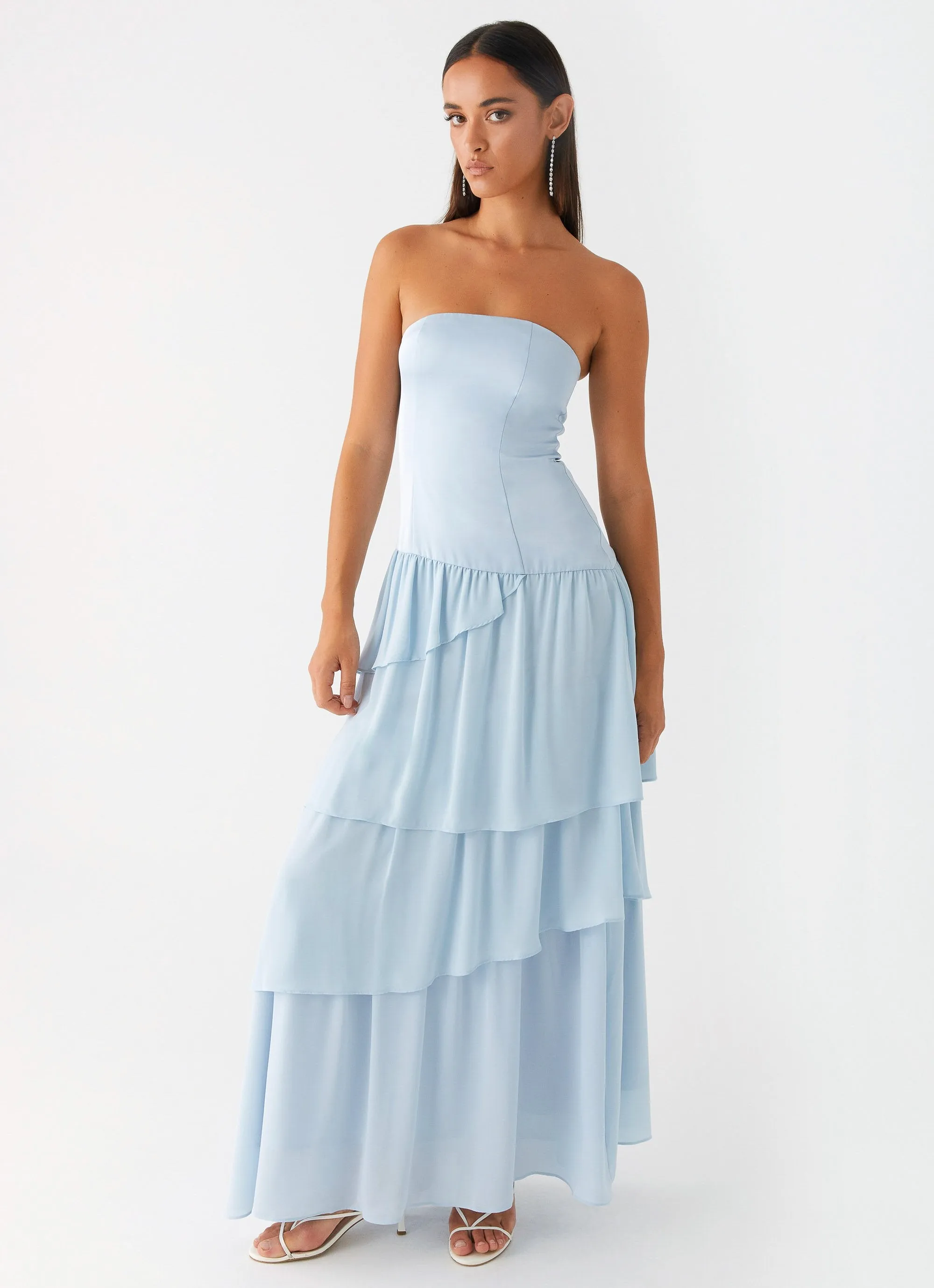 Our Story Maxi Dress - Pastel Blue sold by Peppermayo