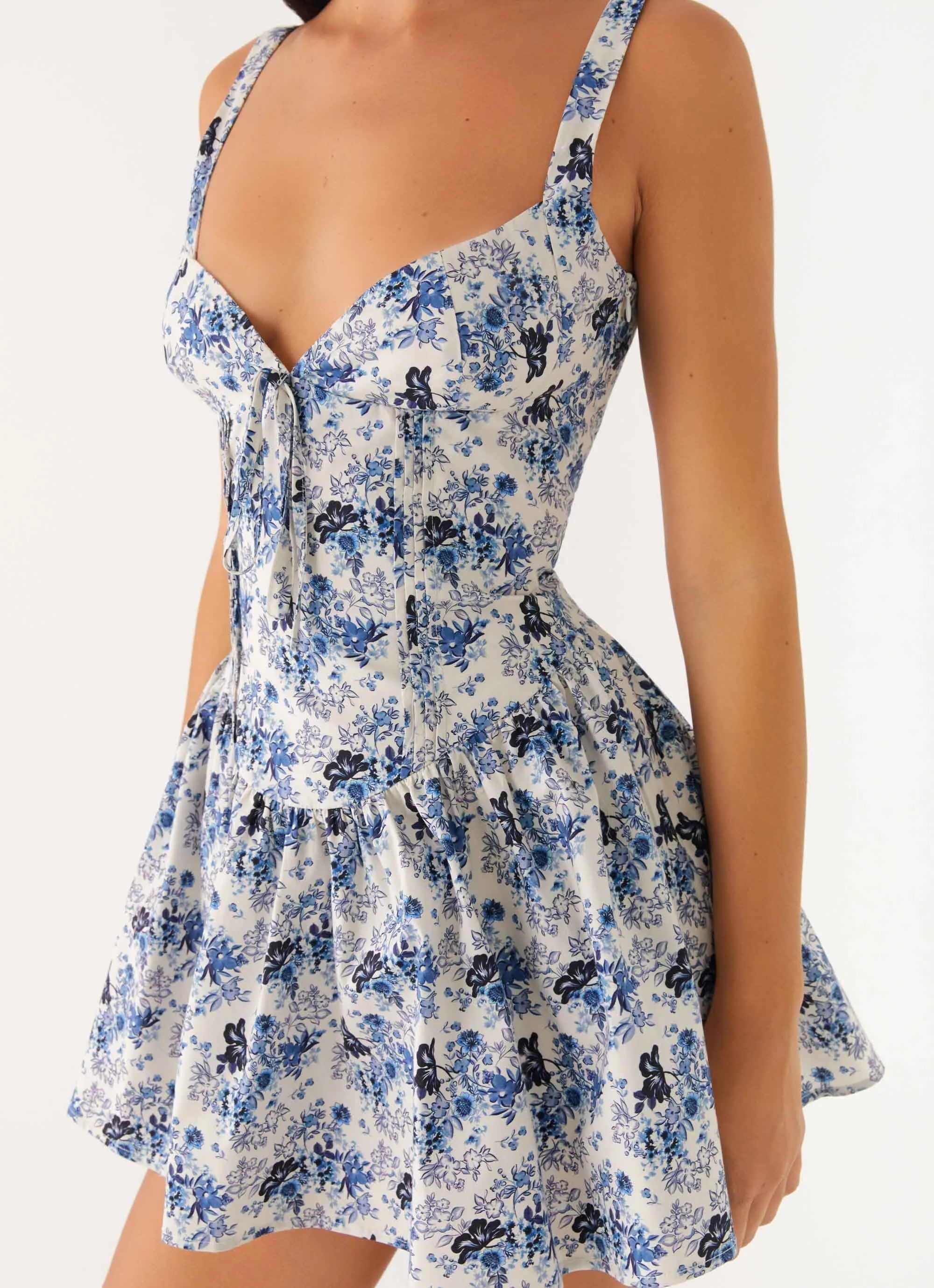 Nash Bust Mini Dress - Serene Sky Floral sold by Peppermayo product image thumbnail 5
