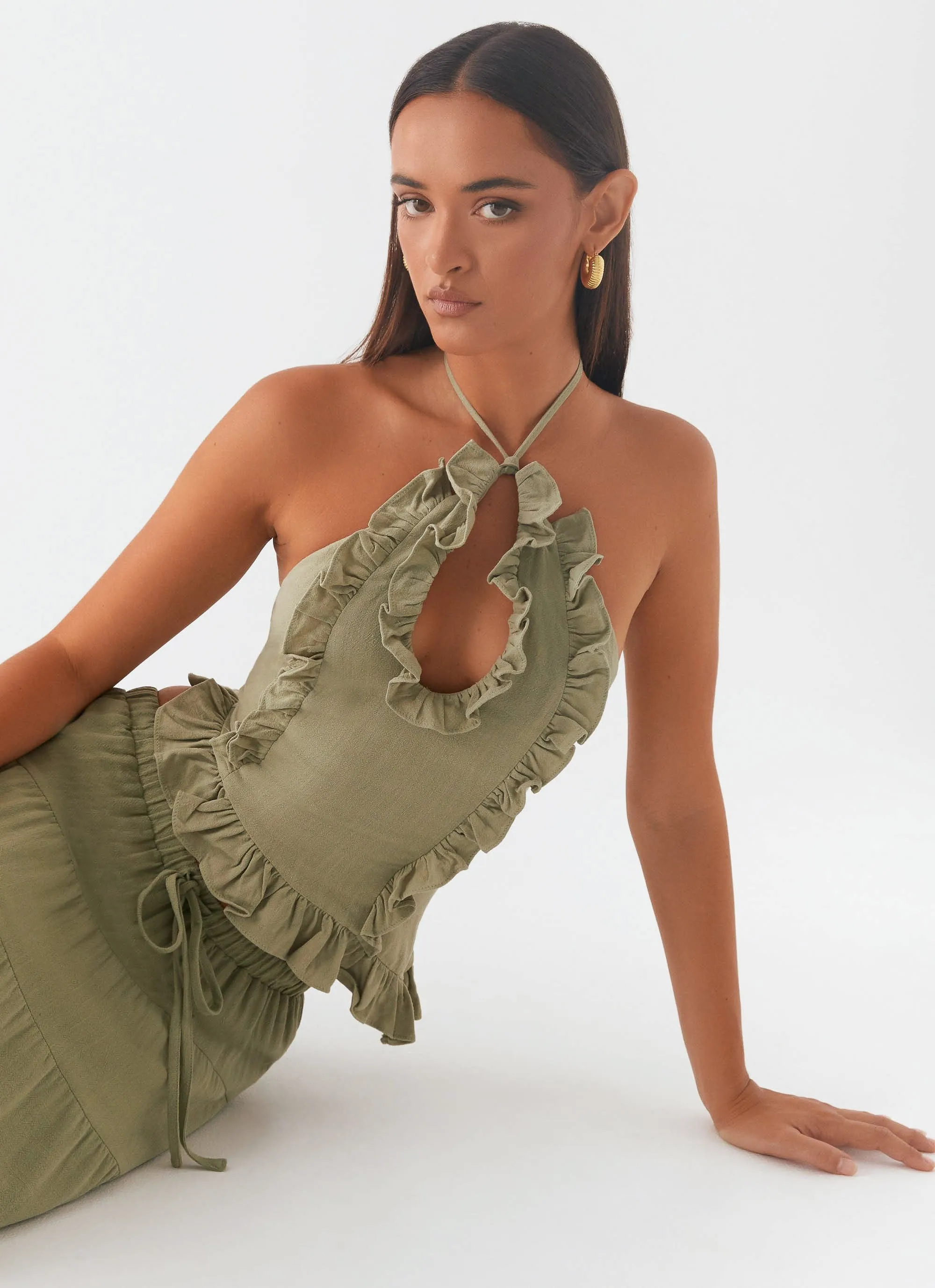 Mariella Linen Top - Sage sold by Peppermayo product image thumbnail 5