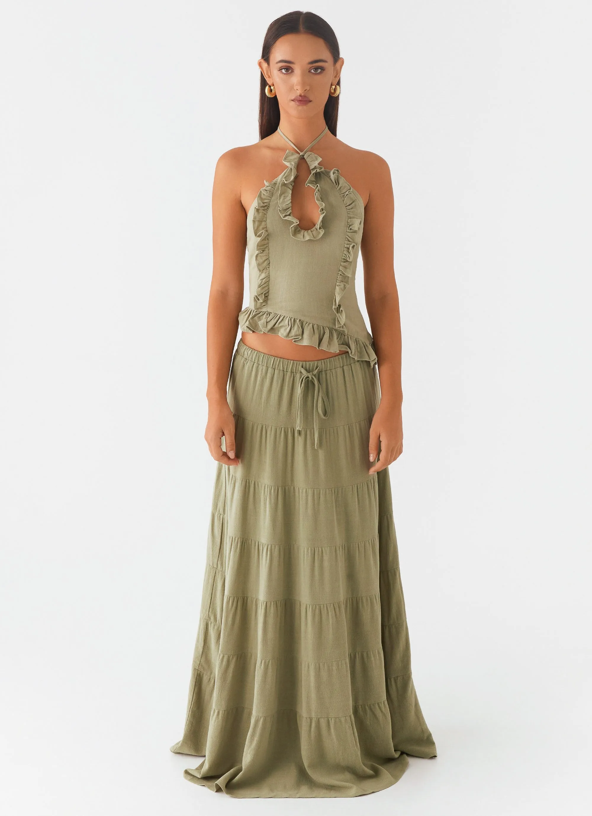 Mariella Linen Top - Sage sold by Peppermayo product image thumbnail 2