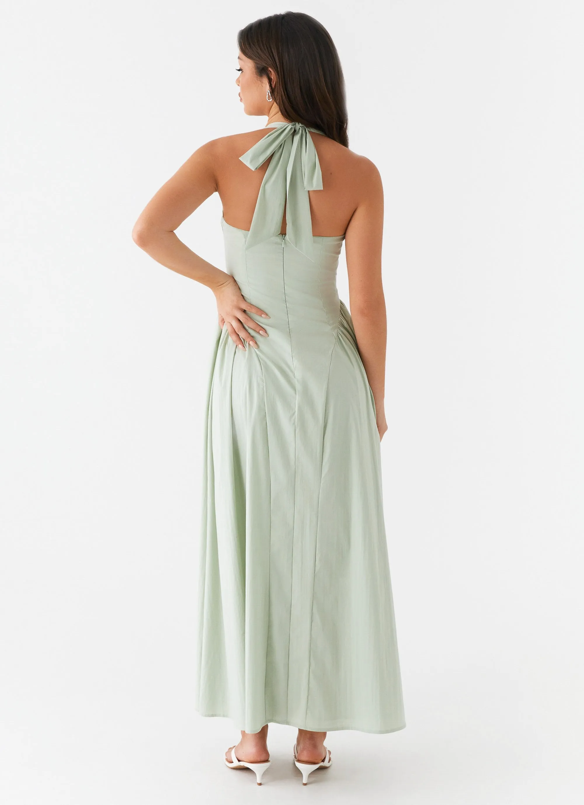 Olenna Halterneck Midi Dress - Sage sold by Peppermayo product image thumbnail 4