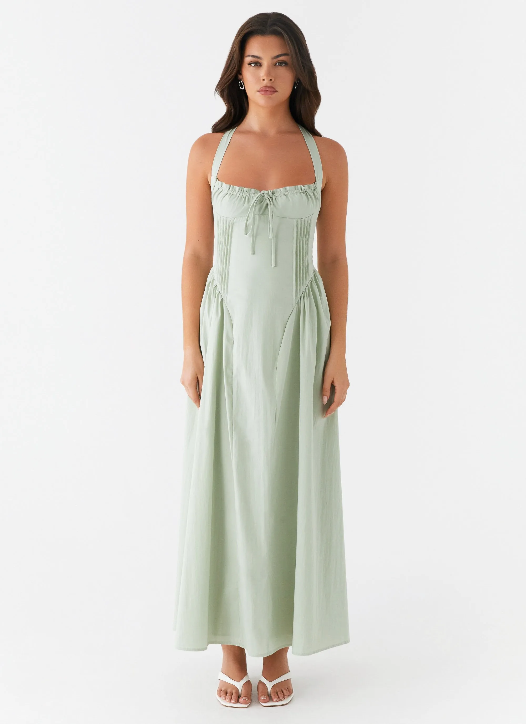 Olenna Halterneck Midi Dress - Sage sold by Peppermayo product image thumbnail 2