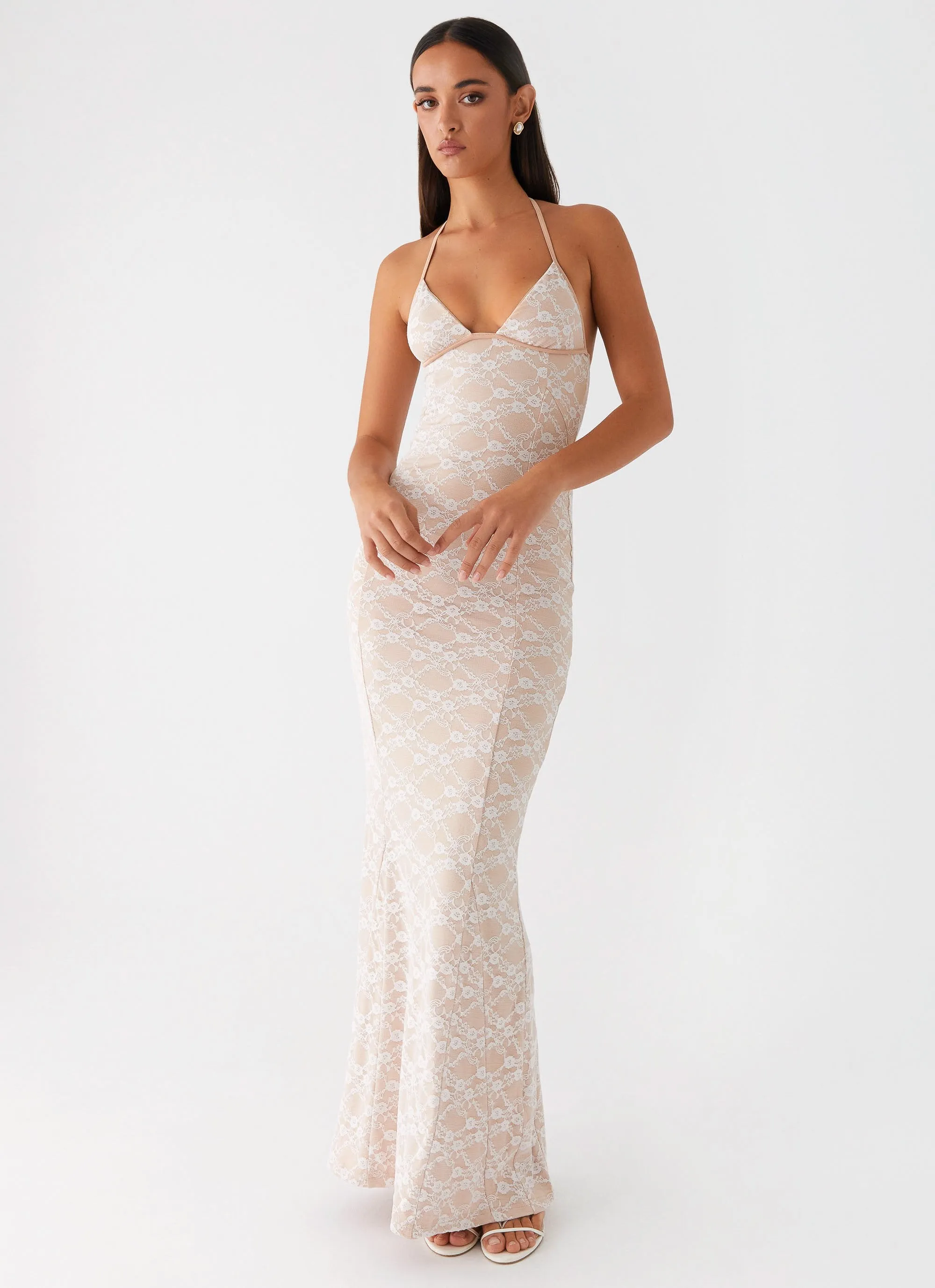 Jolina Lace Maxi Dress - White sold by Peppermayo product image thumbnail 4