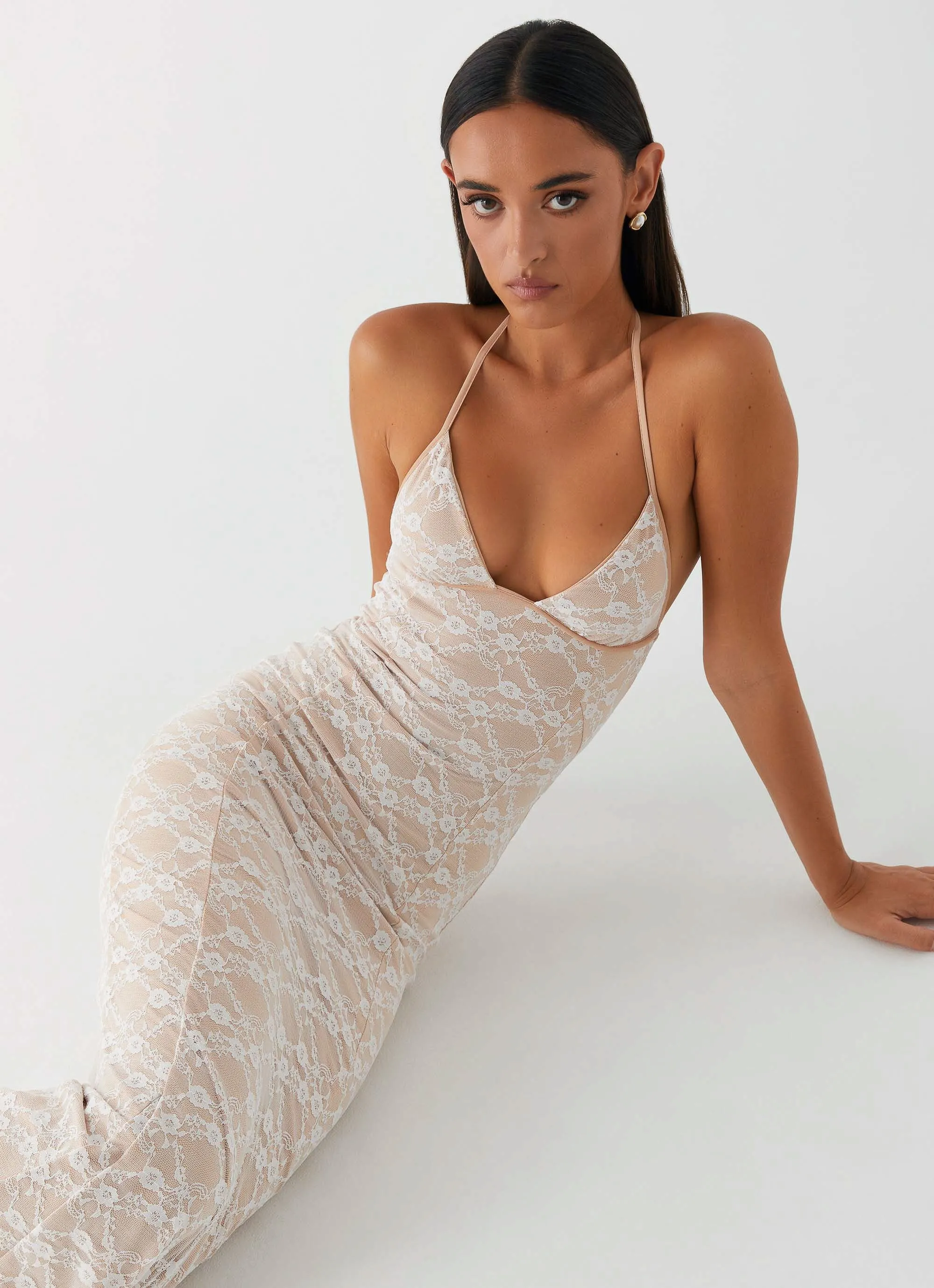 Jolina Lace Maxi Dress - White sold by Peppermayo product image thumbnail 5