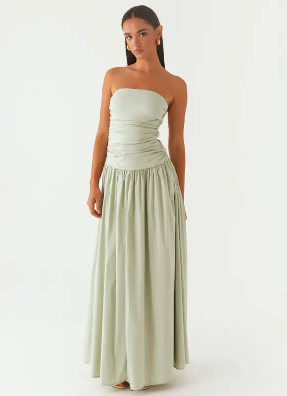 Carmel Maxi Dress - Sage sold by Peppermayo