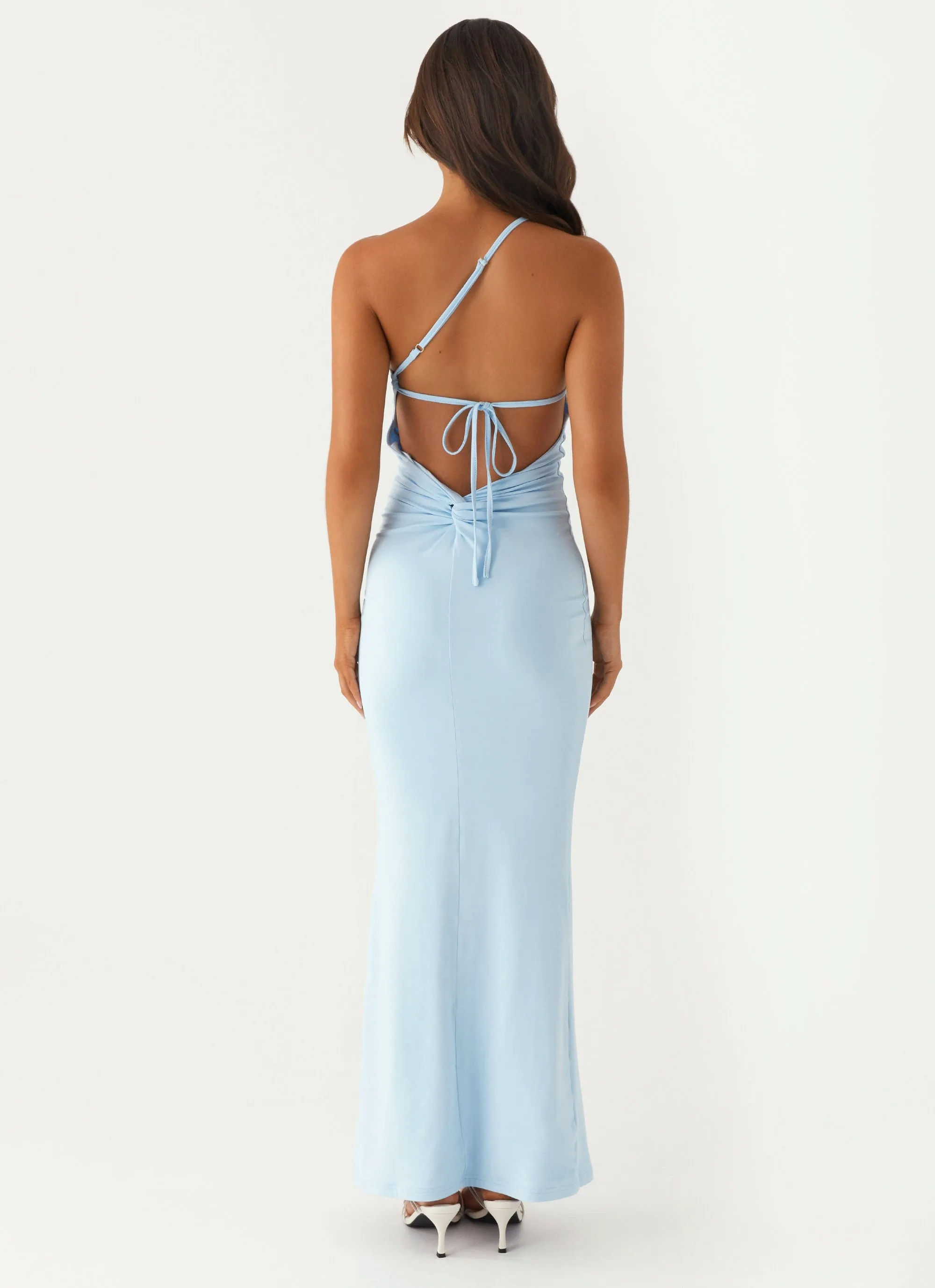 Claudia One Shoulder Maxi Dress - Blue sold by Peppermayo product image thumbnail 4