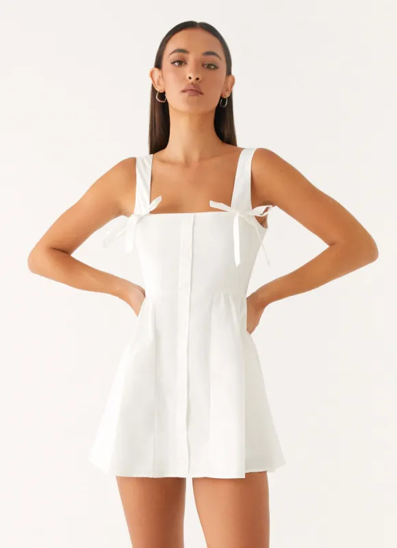 Unconditional Mini Dress - White sold by Peppermayo