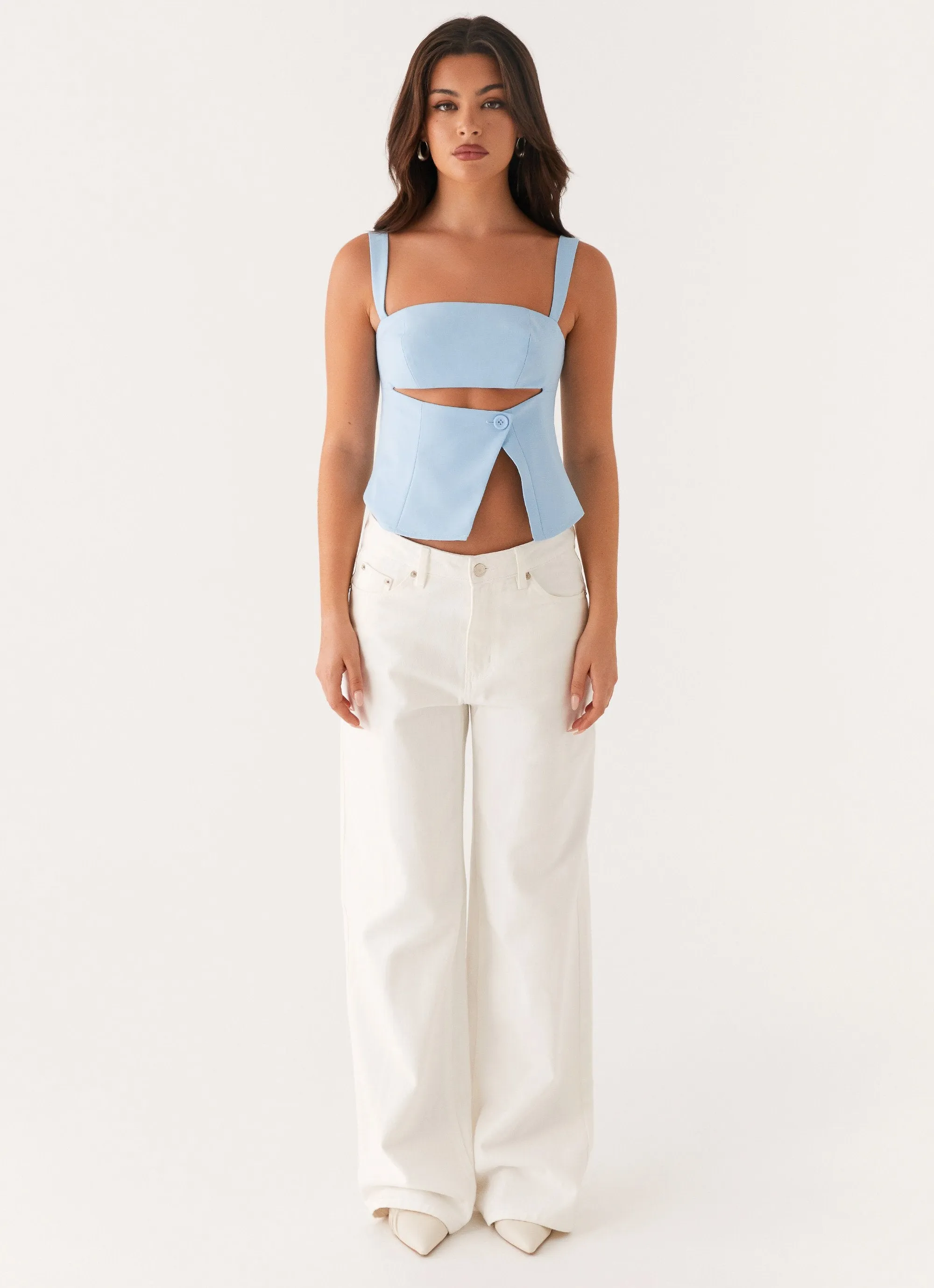 Pia Cut Out Top - Pastel Blue sold by Peppermayo product image thumbnail 2