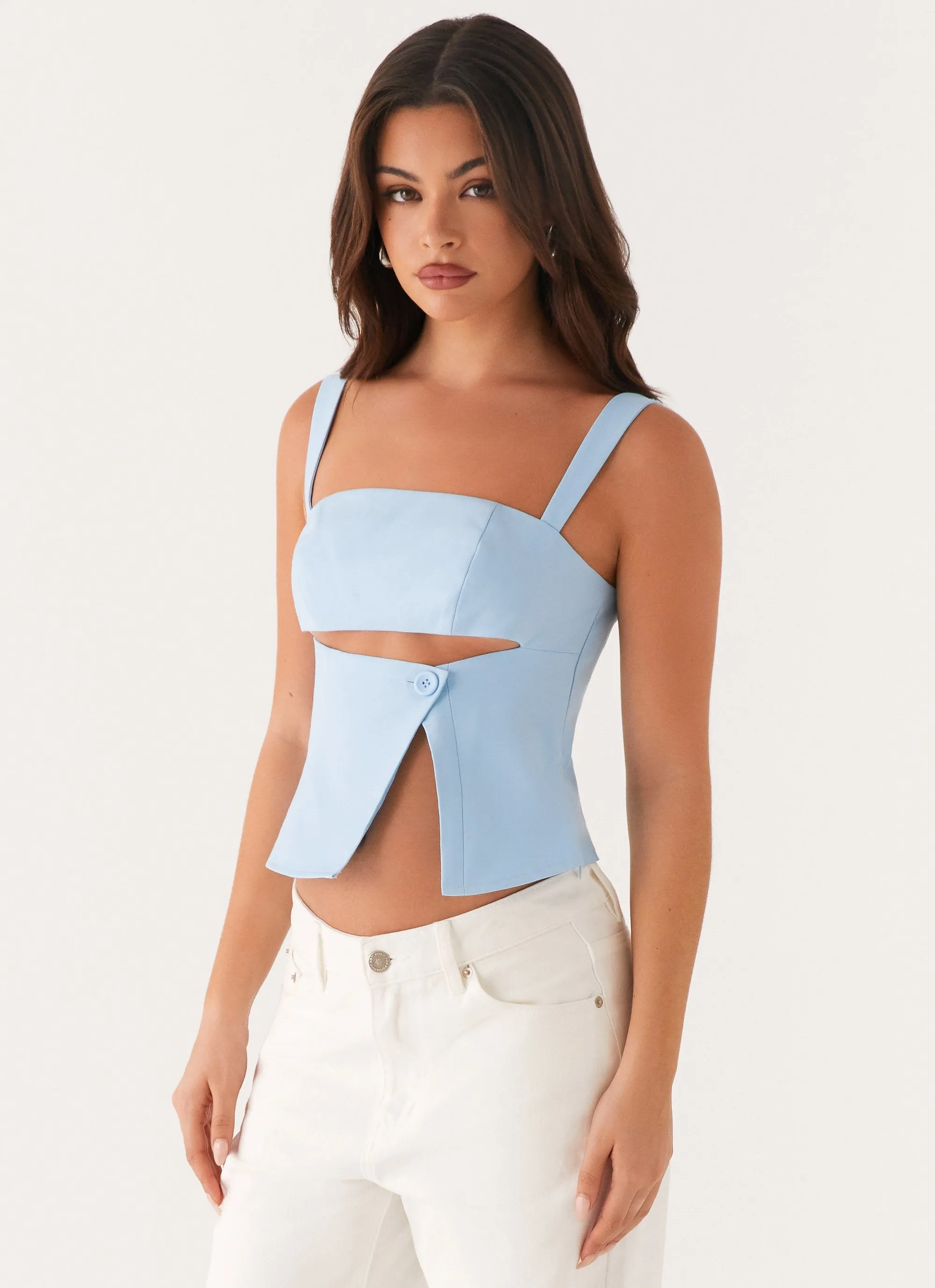 Pia Cut Out Top - Pastel Blue sold by Peppermayo product image thumbnail 3