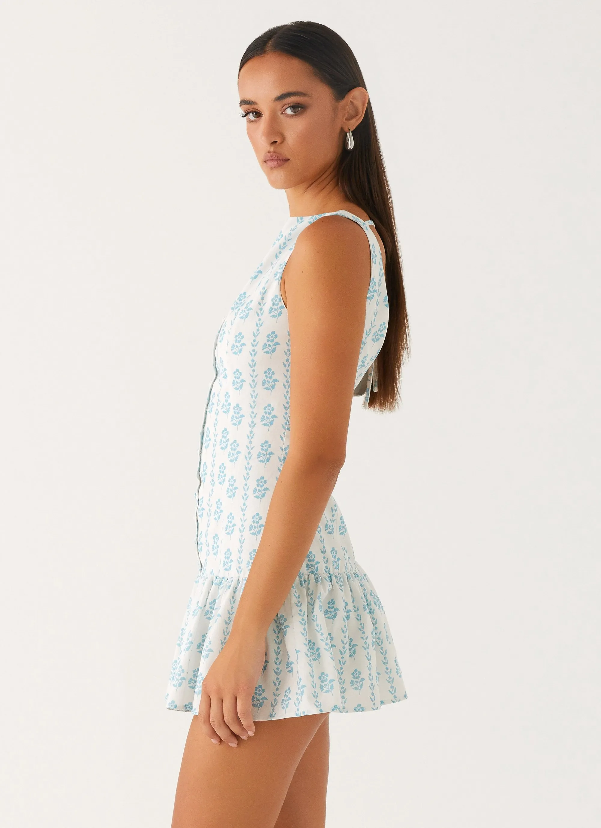 Meggie Linen Mini Dress - Sweet Daydream Print sold by Peppermayo product image thumbnail 3