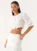 Melania Blouse - White sold by Peppermayo