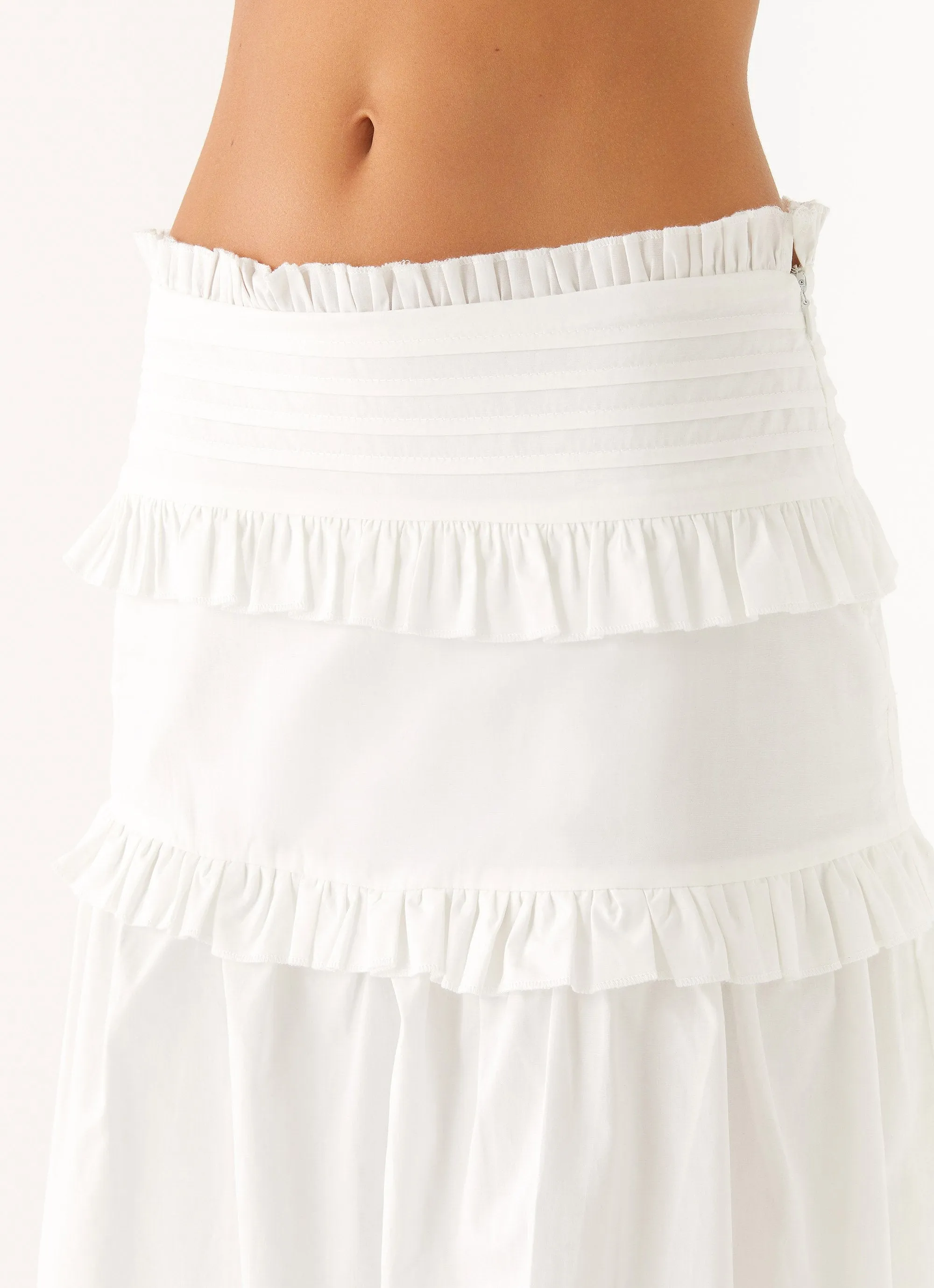 Effortless Tiered Maxi Skirt - White sold by Peppermayo product image thumbnail 3