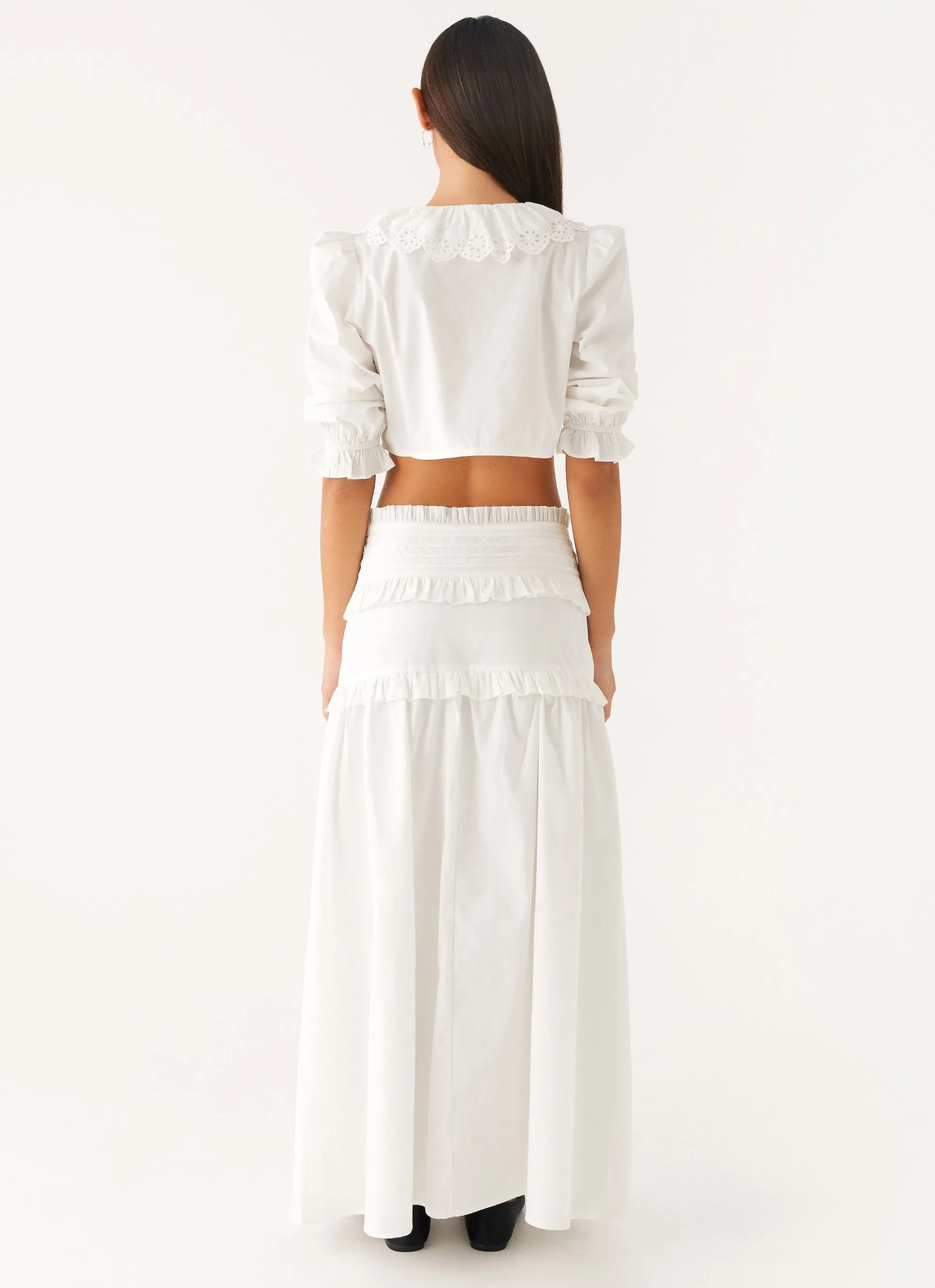 Effortless Tiered Maxi Skirt - White sold by Peppermayo product image thumbnail 5