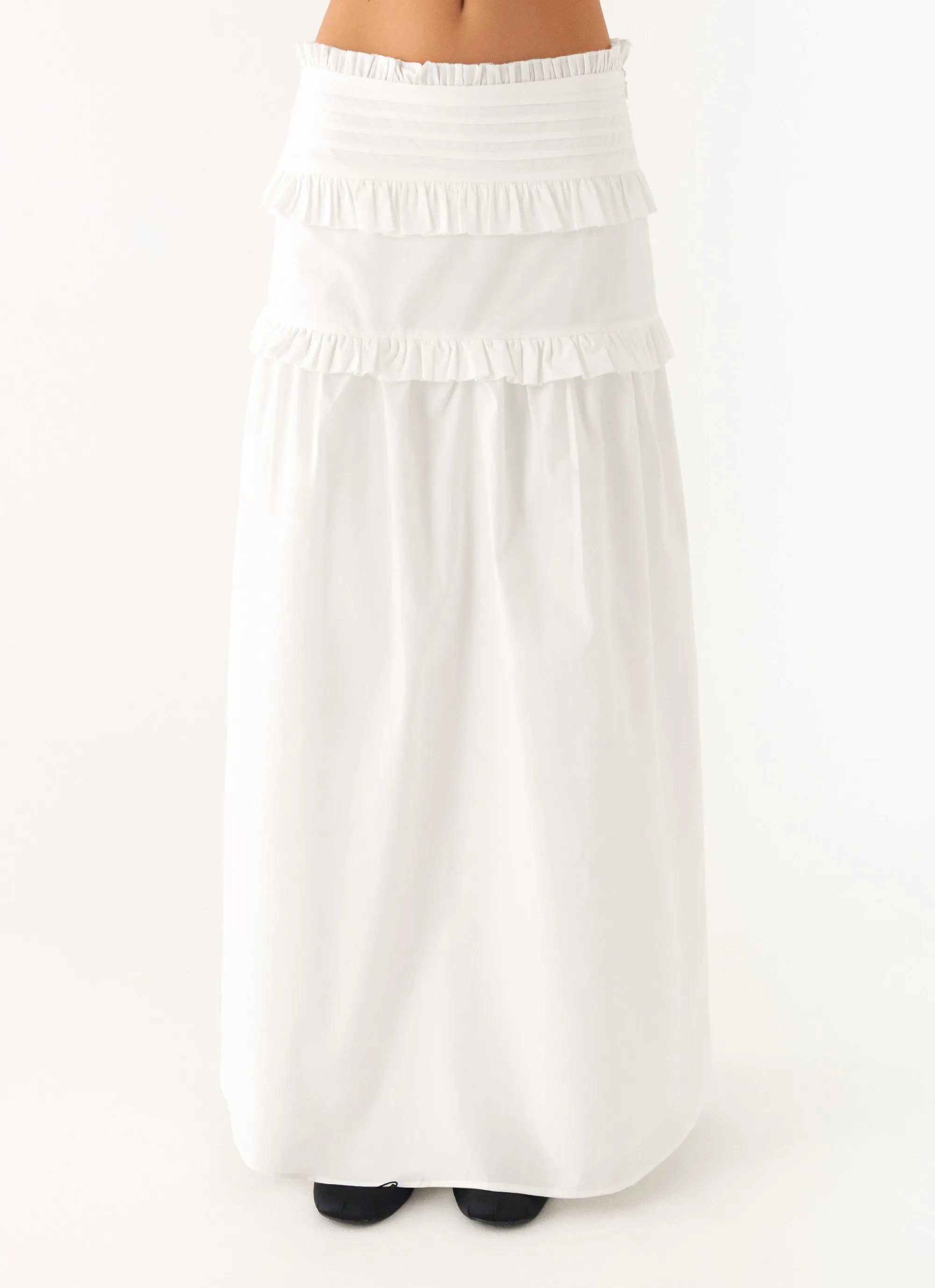 Effortless Tiered Maxi Skirt - White sold by Peppermayo product image thumbnail 2
