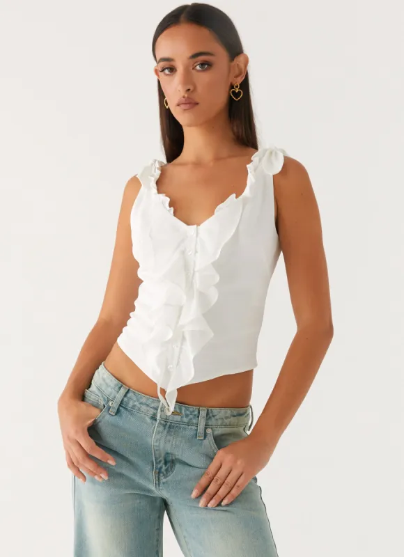 Ellery Top - White sold by Peppermayo