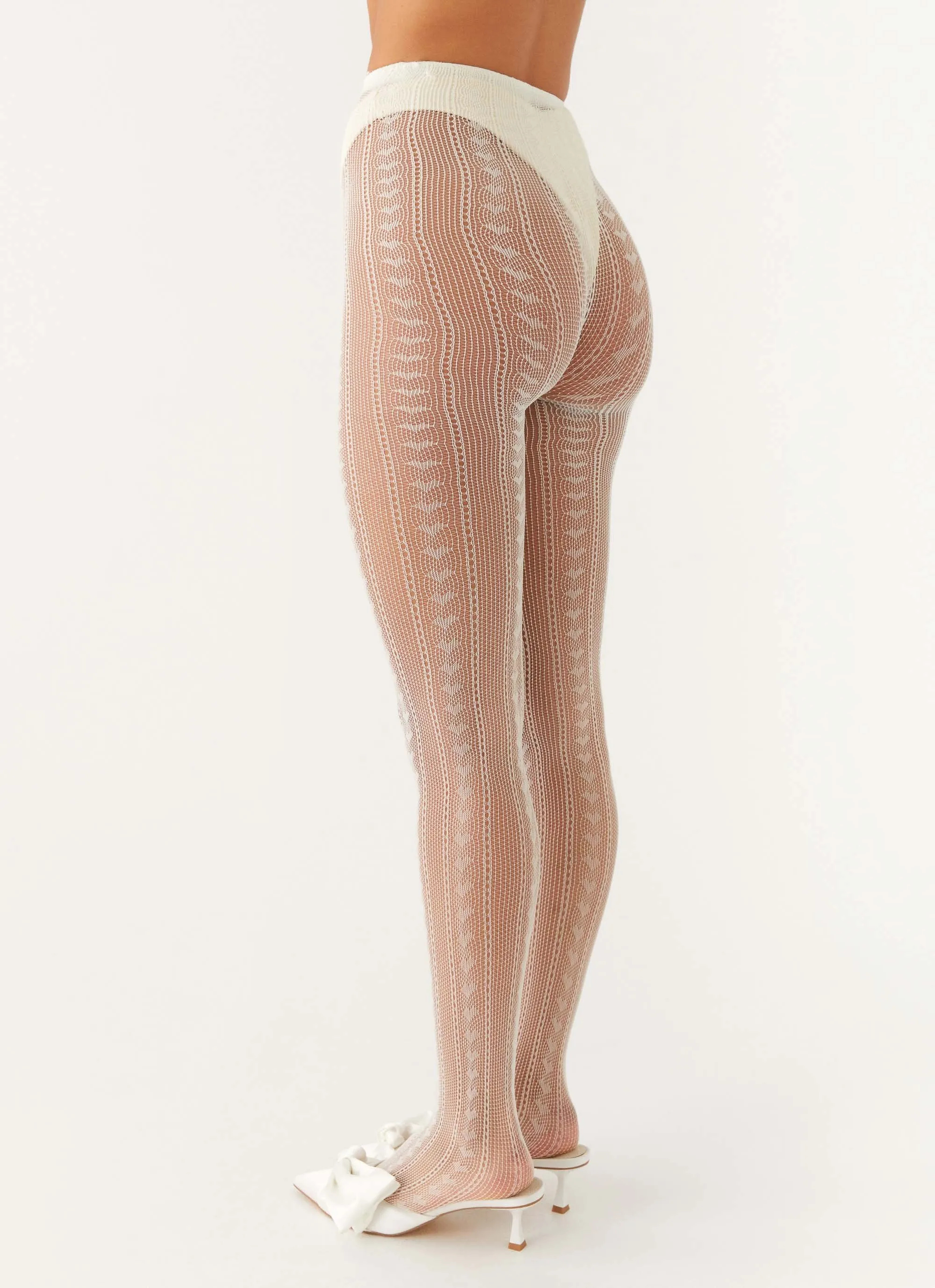 Jeanette Stockings - White sold by Peppermayo product image thumbnail 2