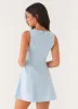 Drew Mini Dress - Blue sold by Peppermayo